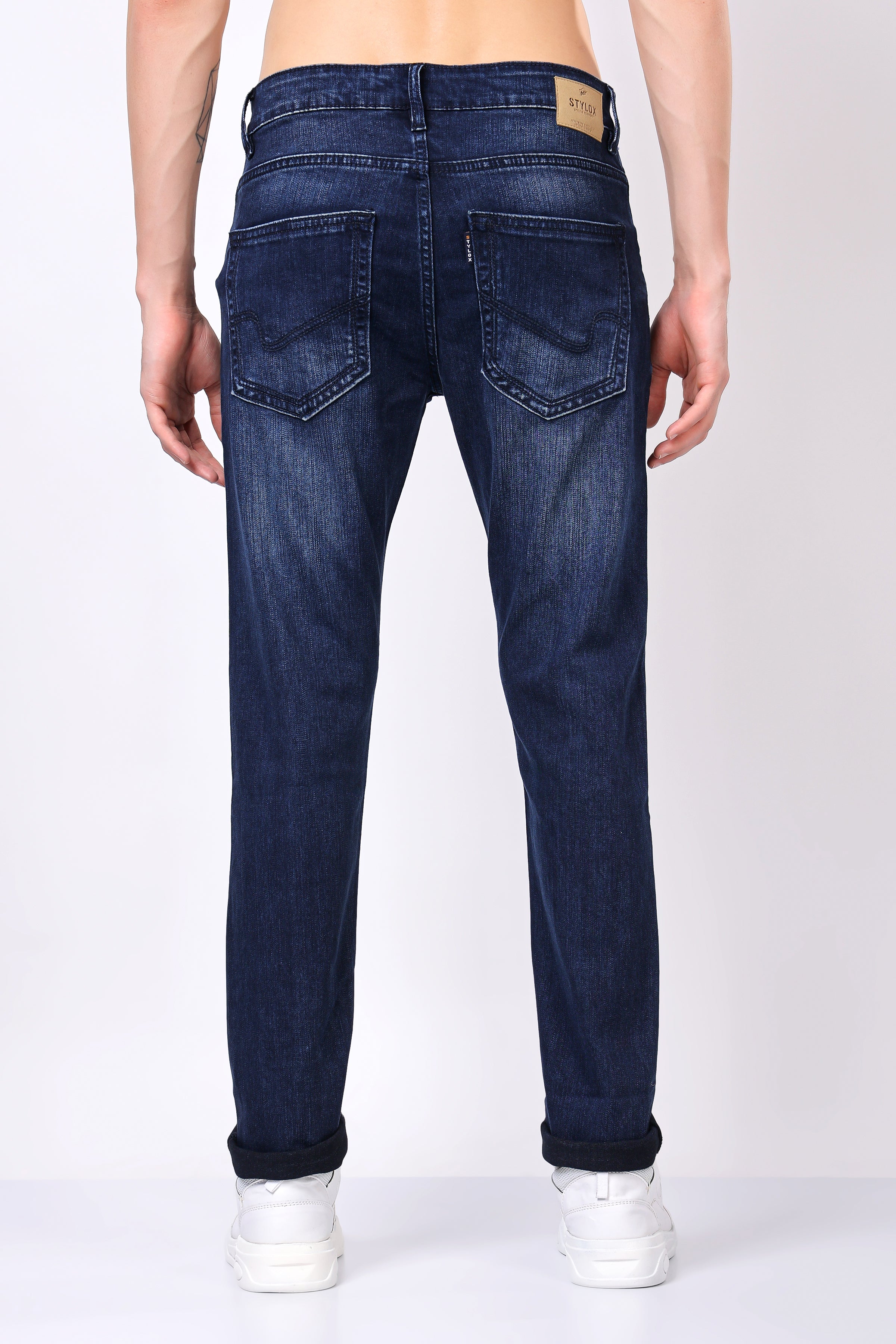 Stylox Slim Fit Denim Jeans - Dark Blue,