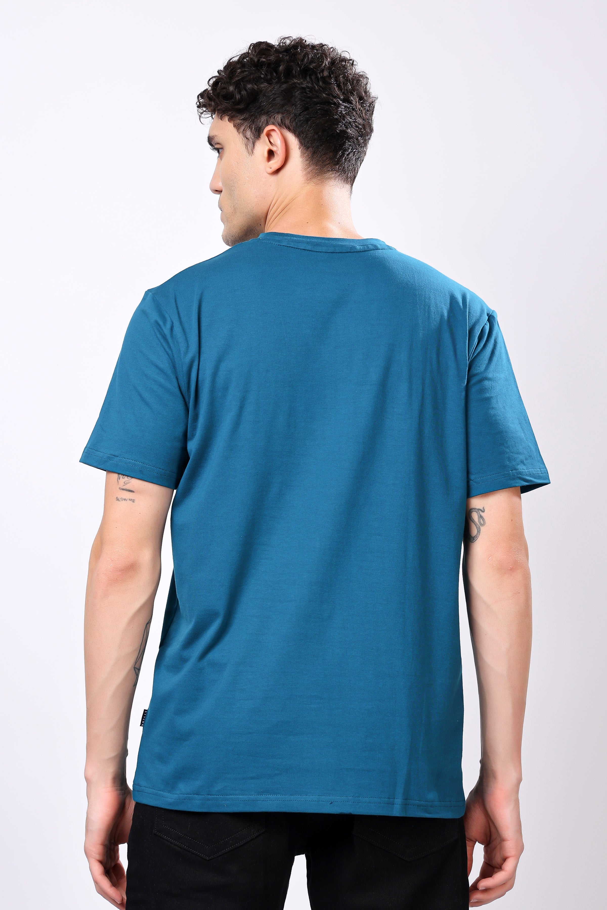 STYLOX Round Neck Solid T-Shirt - Stylox
