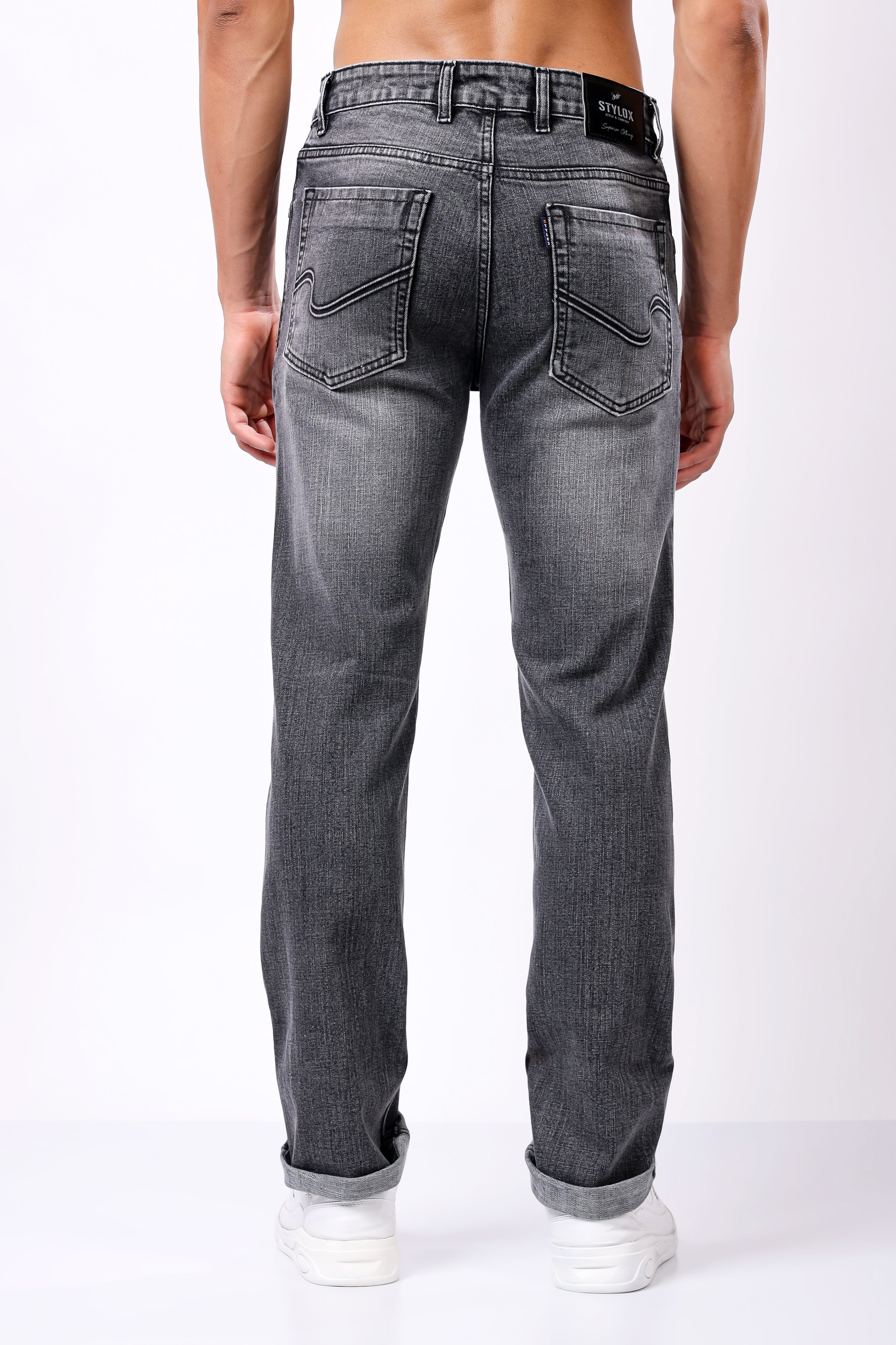 Stylox Comfort Fit Jeans for Men's | Grey, Dark Grey & Mid Grey |