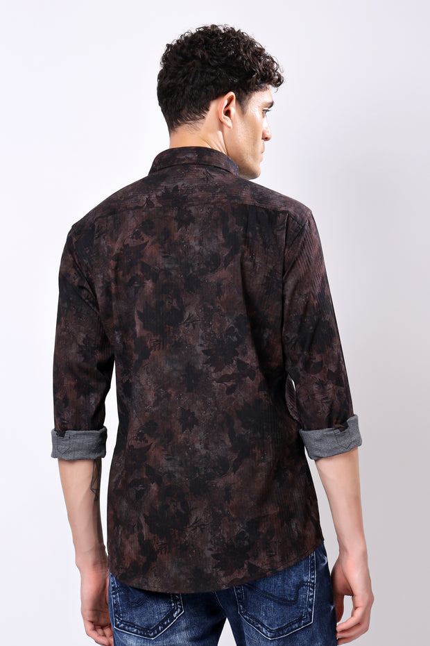 Stylox Flower Leaf Print Casual Shirt For Men