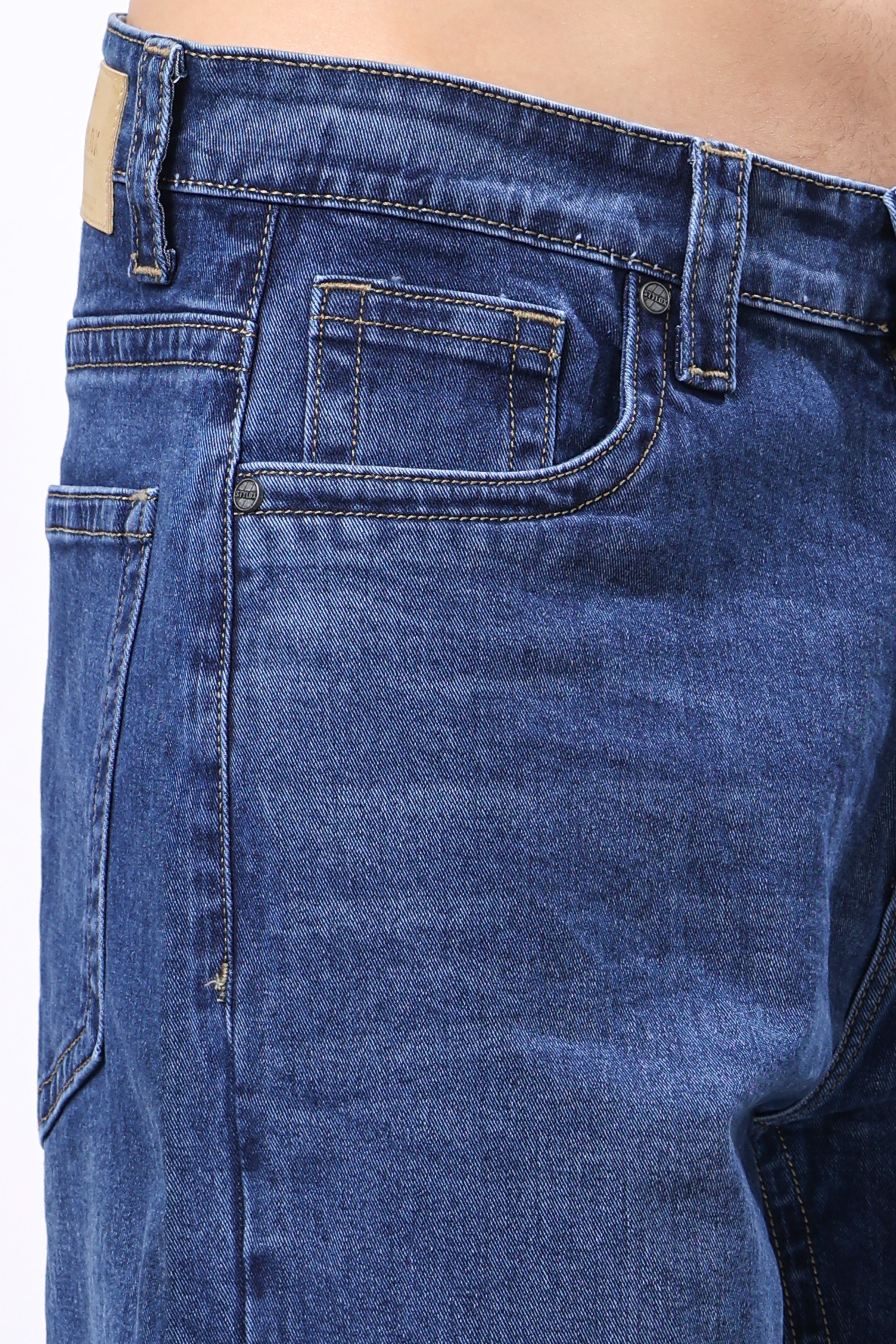 Stylox Men's Loose Fit Denim Jeans - Stylox