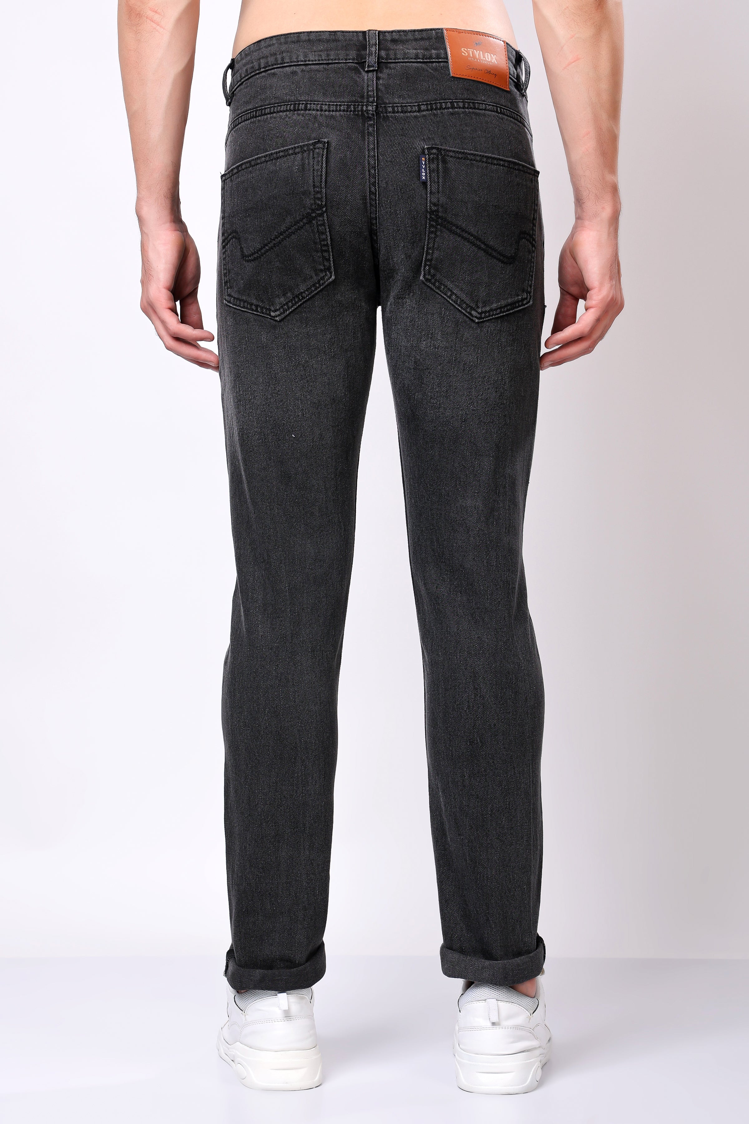 Stylox Slim Fit Casual Denim Jeans for Men - Colors: Grey, Dark Grey & Light Grey |