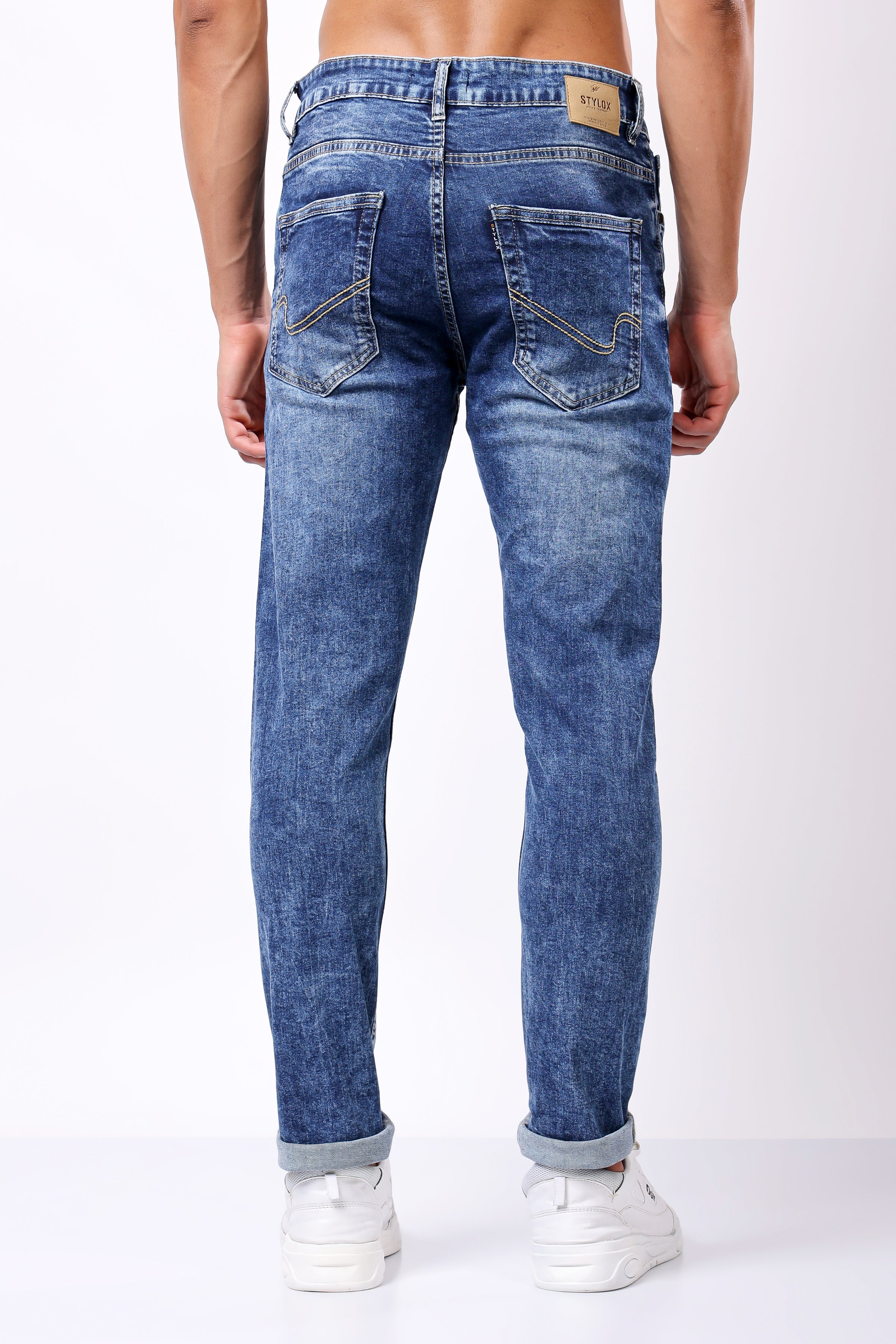 Stylox Slim Fit Denim Jeans - Dark Blue,