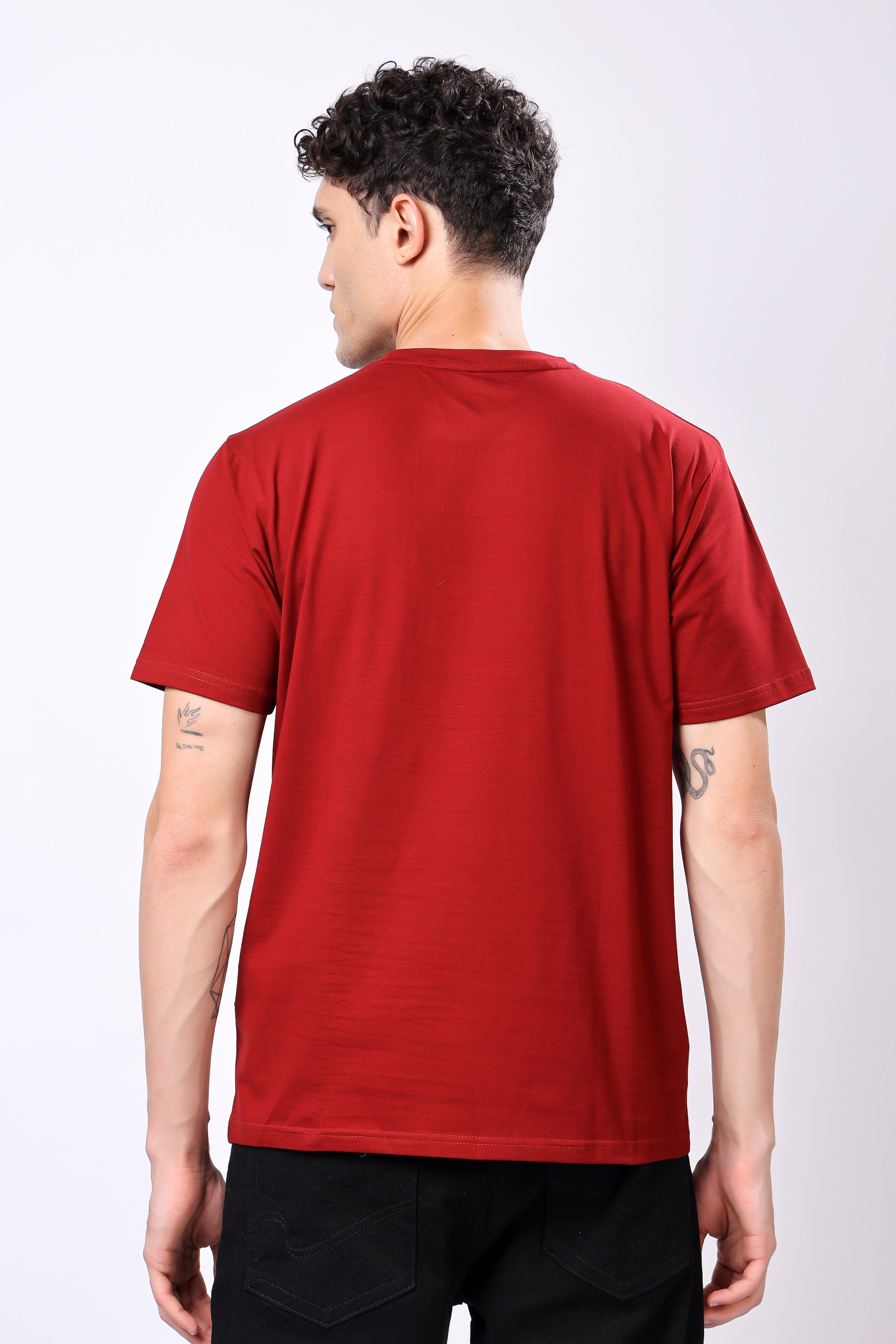STYLOX Round Neck Solid T-Shirt - Stylox