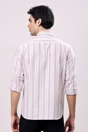 Men's Striped Slim Fit Casual Shirt - 33241