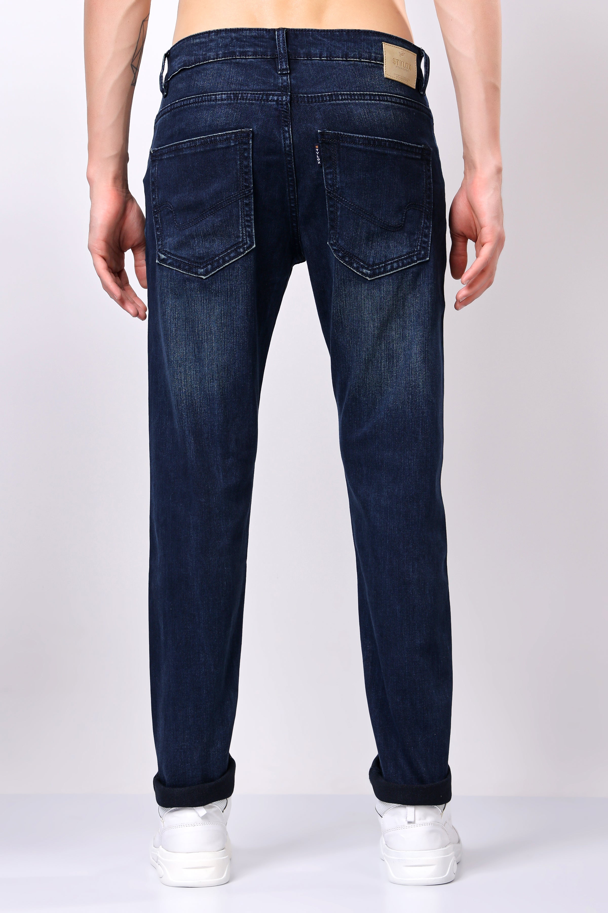 Stylox Slim Fit Denim Jeans - Dark Blue,
