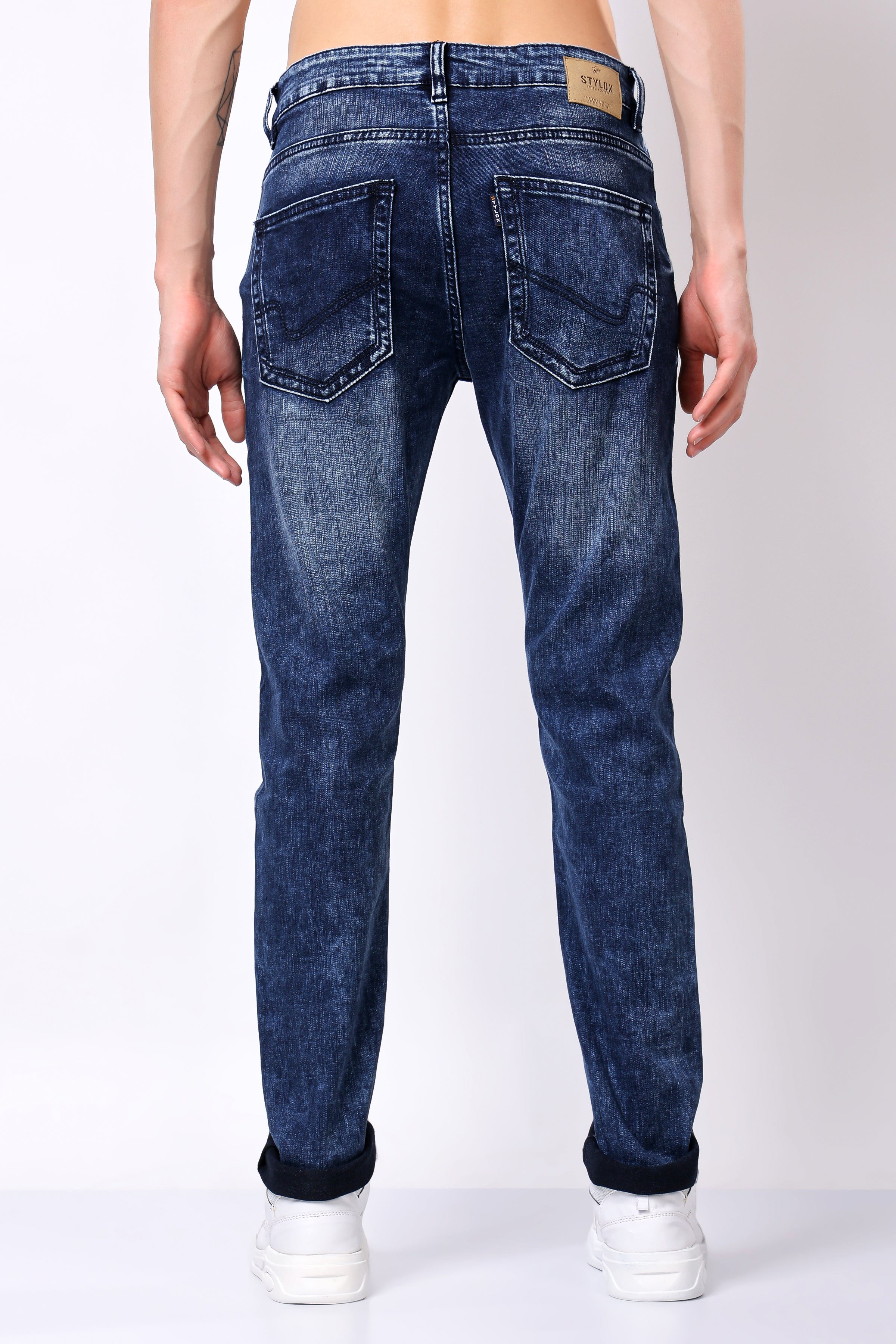 Stylox Slim Fit Denim Jeans - Dark Blue,