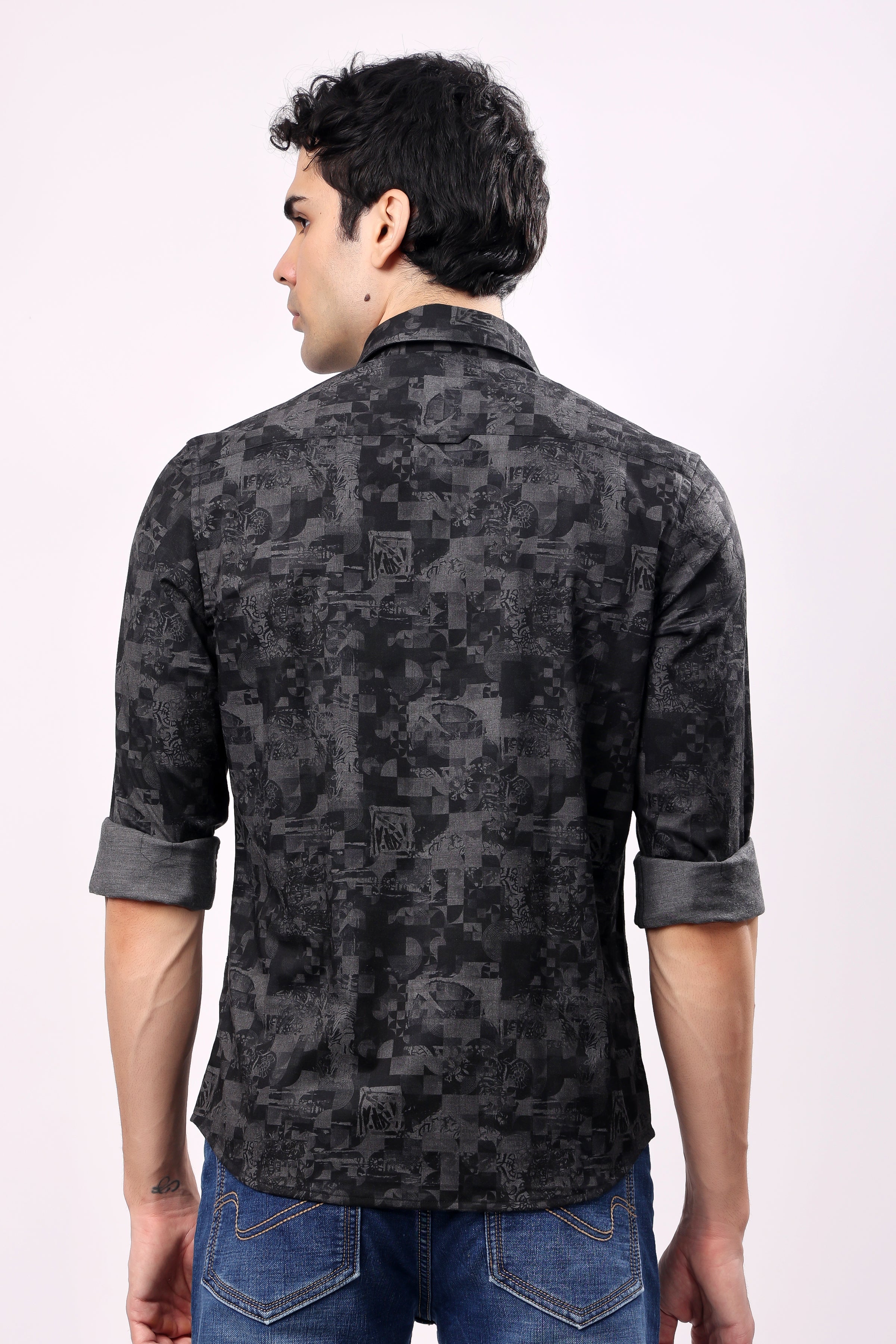 Stylox Mens Full Sleeve Print Shirt - Stylox