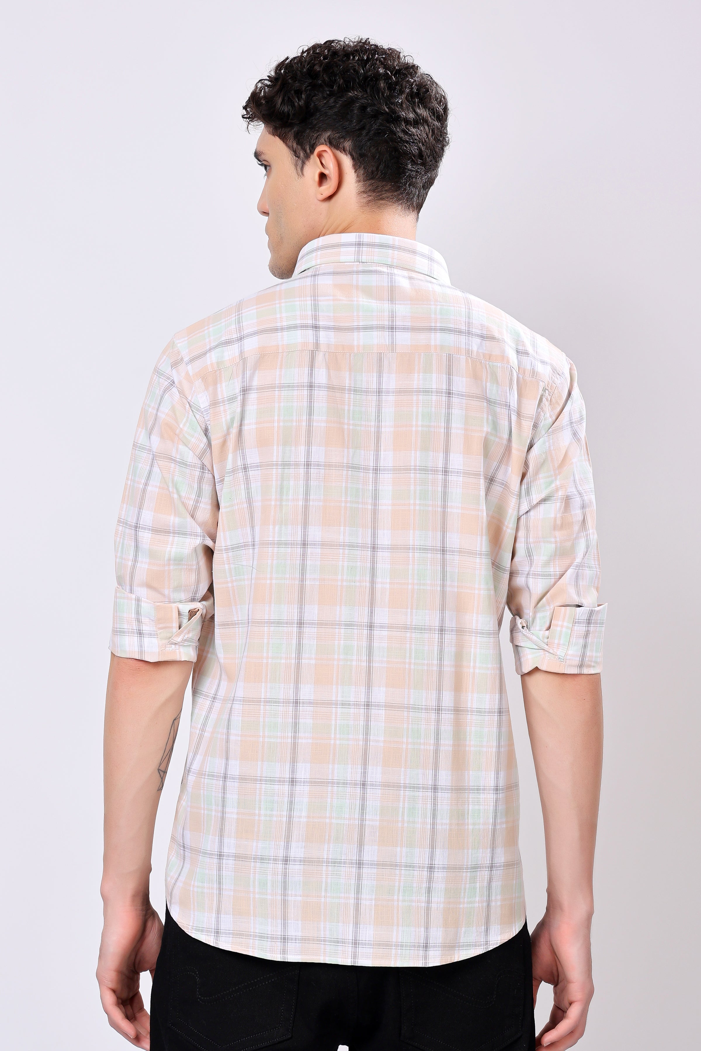 Stylox Regular Fit Full Sleeve Casual Check Shirt - Stylox