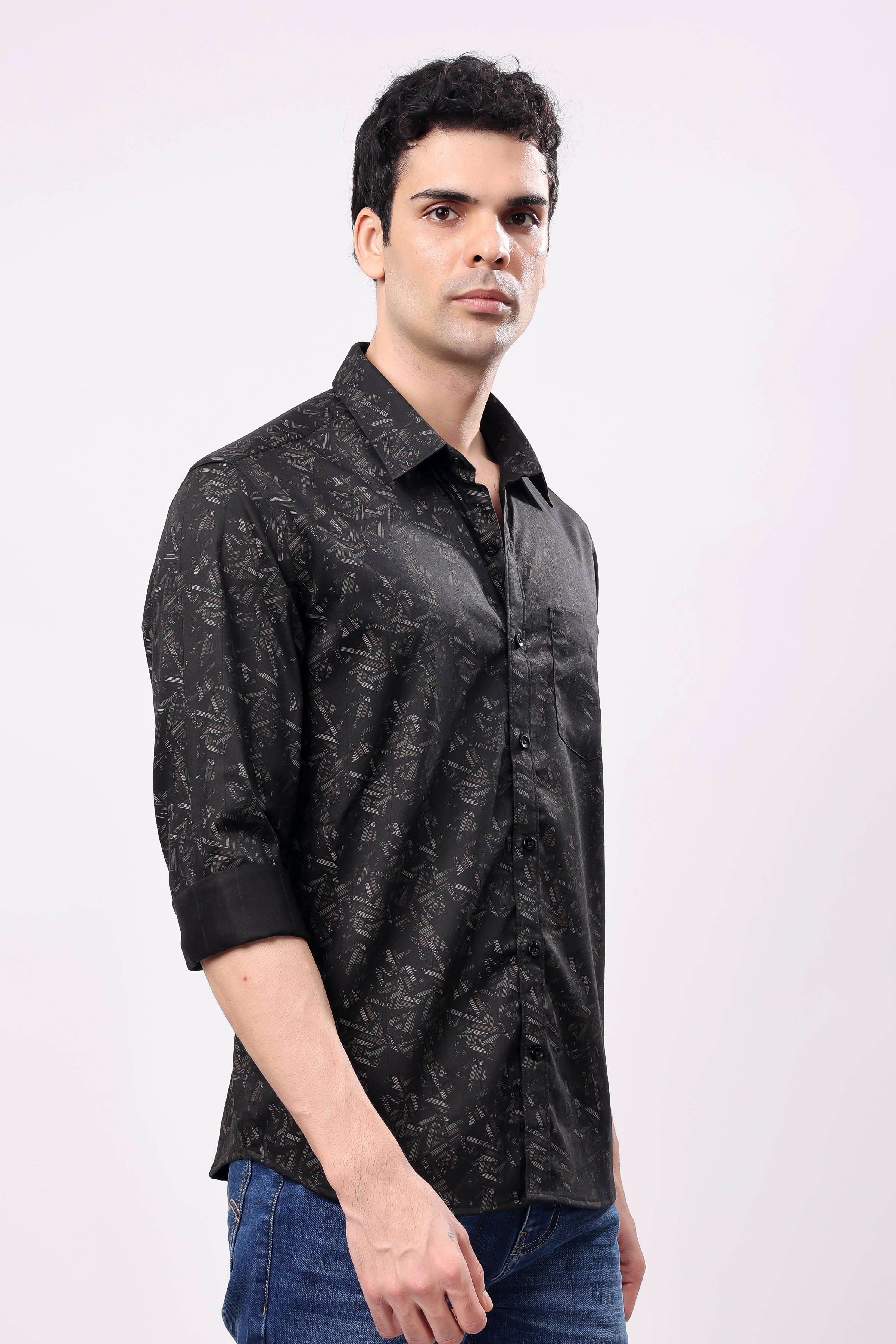Stylox Mens Full Sleeve Print Shirt