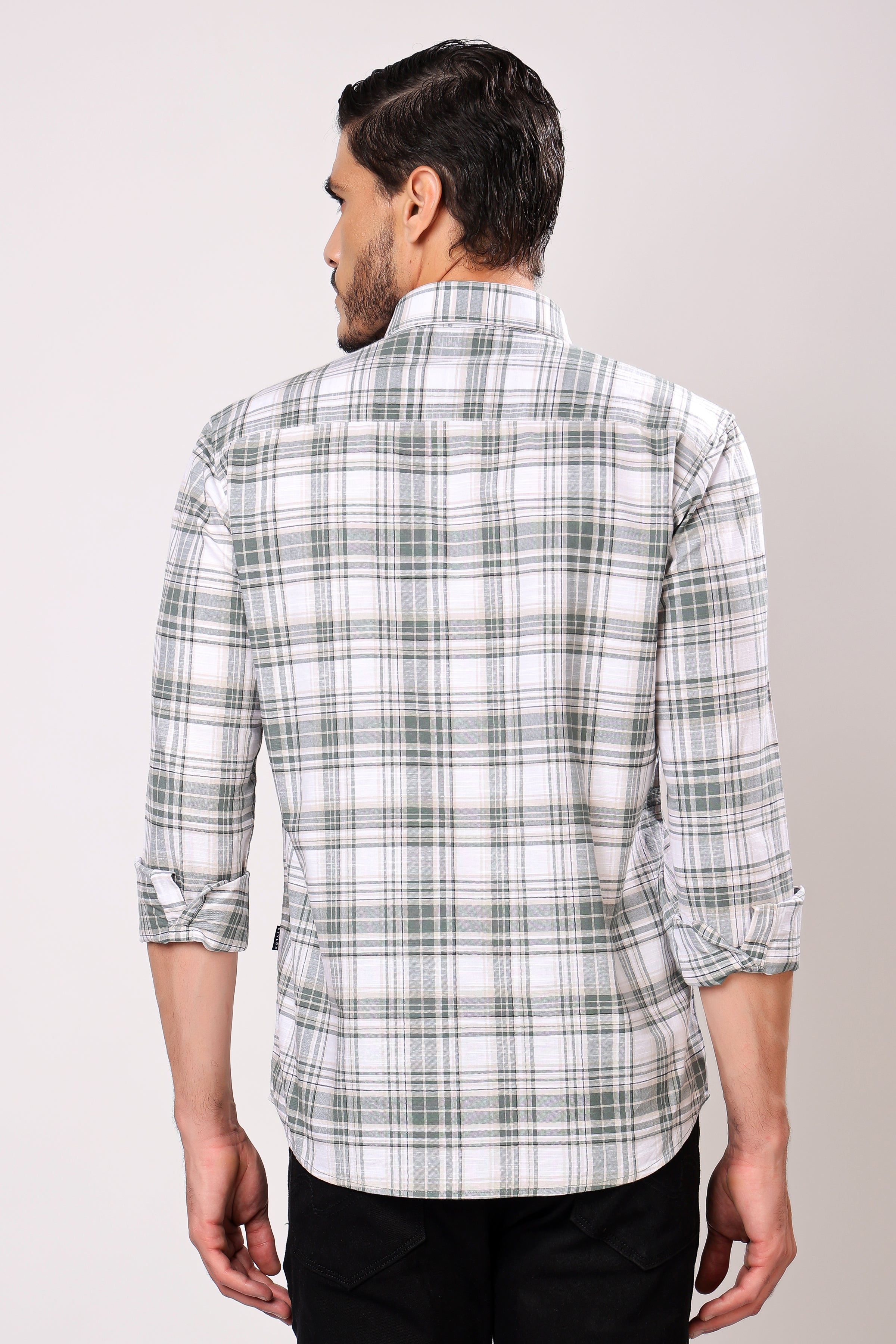 Stylox Men's Regular Fit Full Sleeve Casual Check Shirt - Stylox