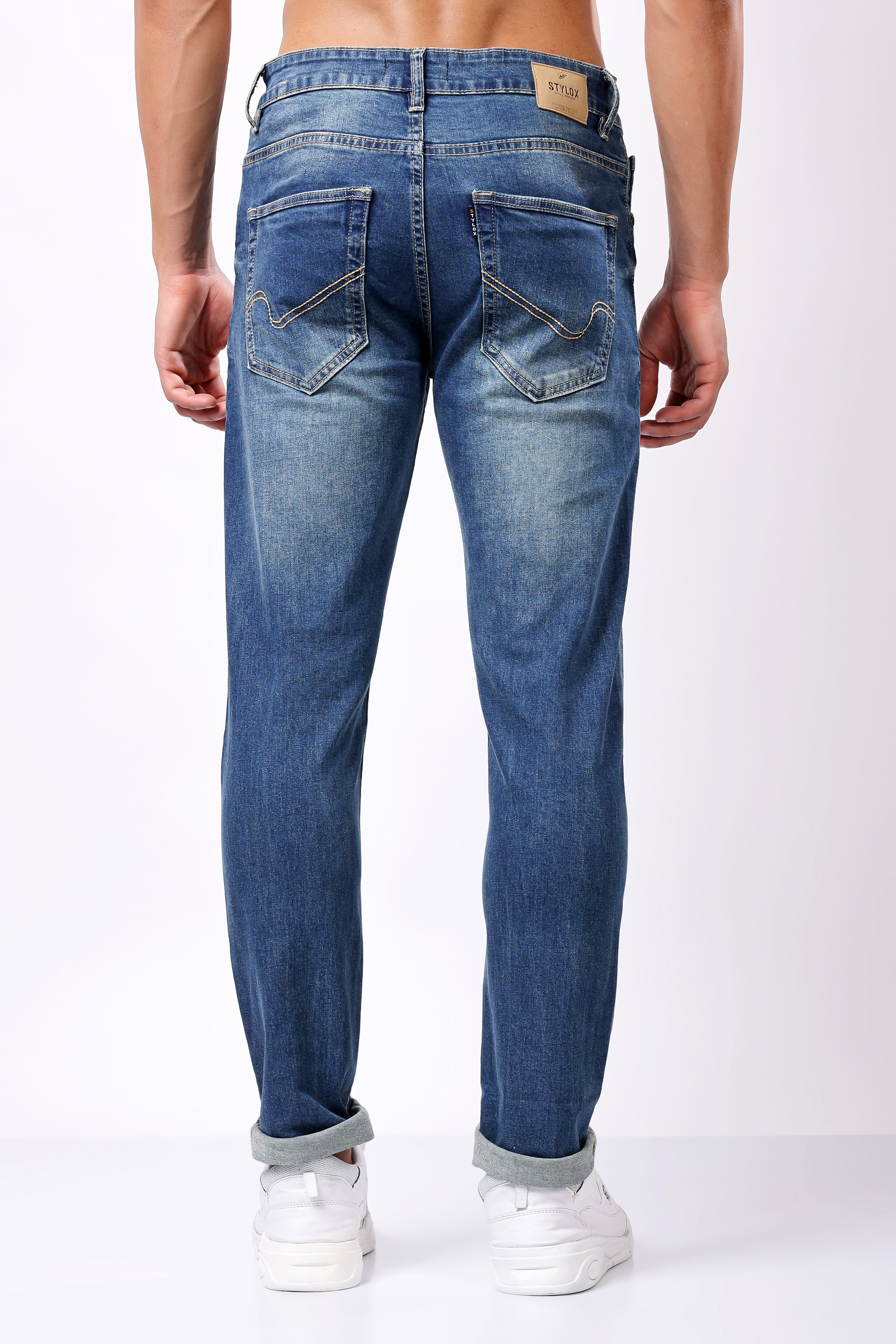 Stylox Slim Fit Denim Jeans - Dark Blue,