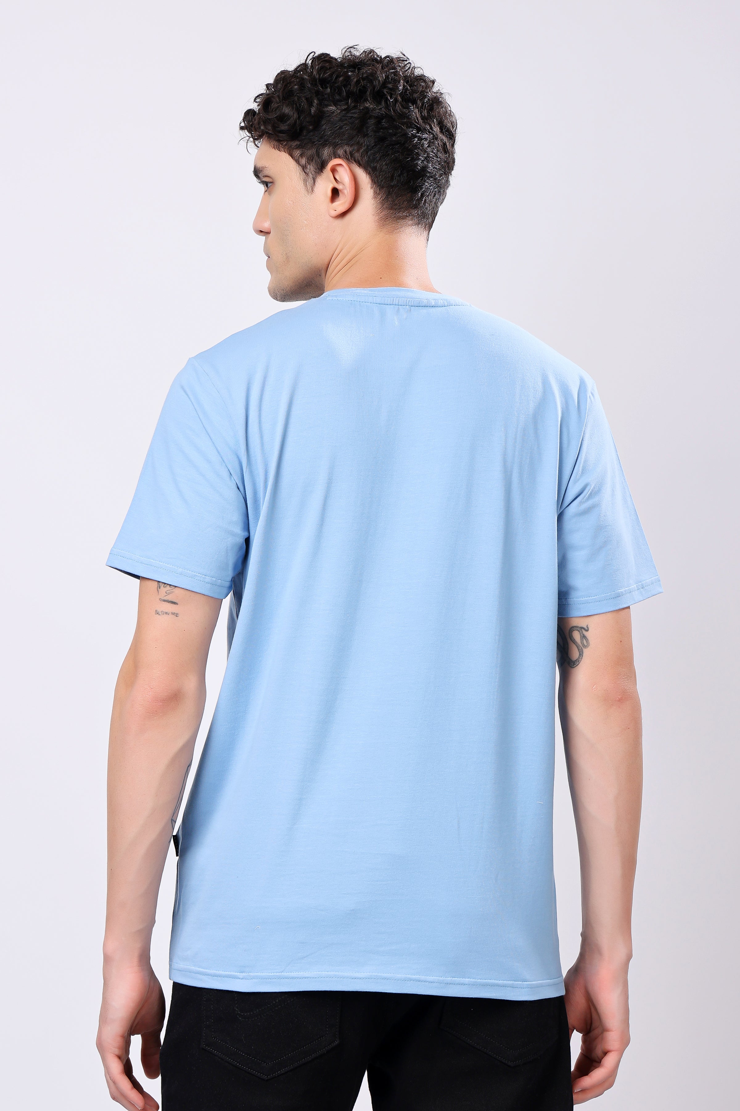 STYLOX Round Neck Solid T-Shirt - Stylox