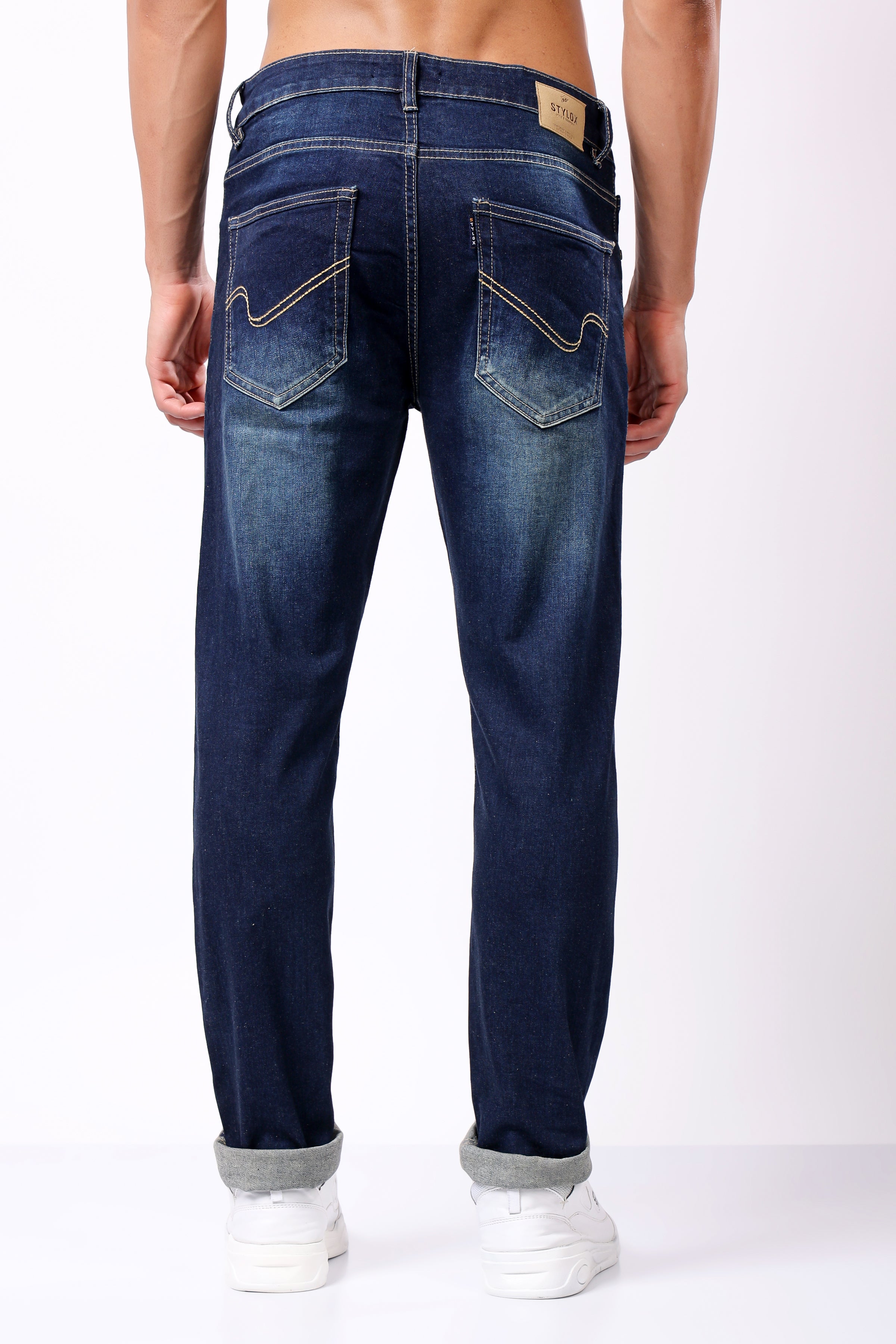 Stylox Slim Fit Denim Jeans - Dark Blue,