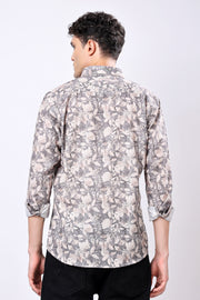 STYLOX Leaf Print Casual Full Sleeve Shirt