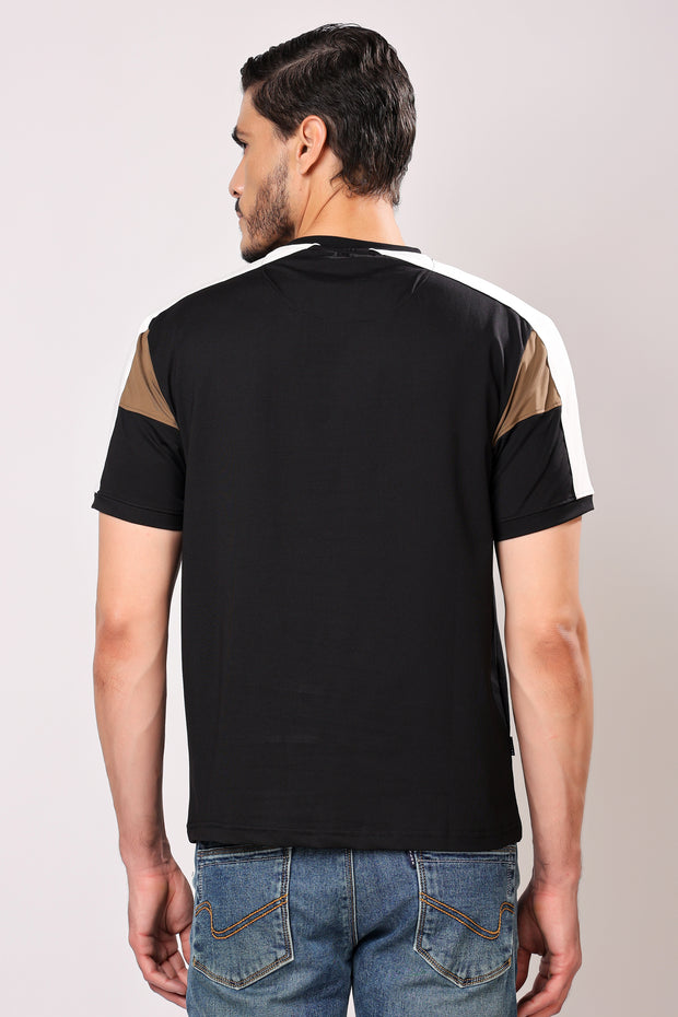 Stylox Men's Round Neck Casual Printed T-Shirt