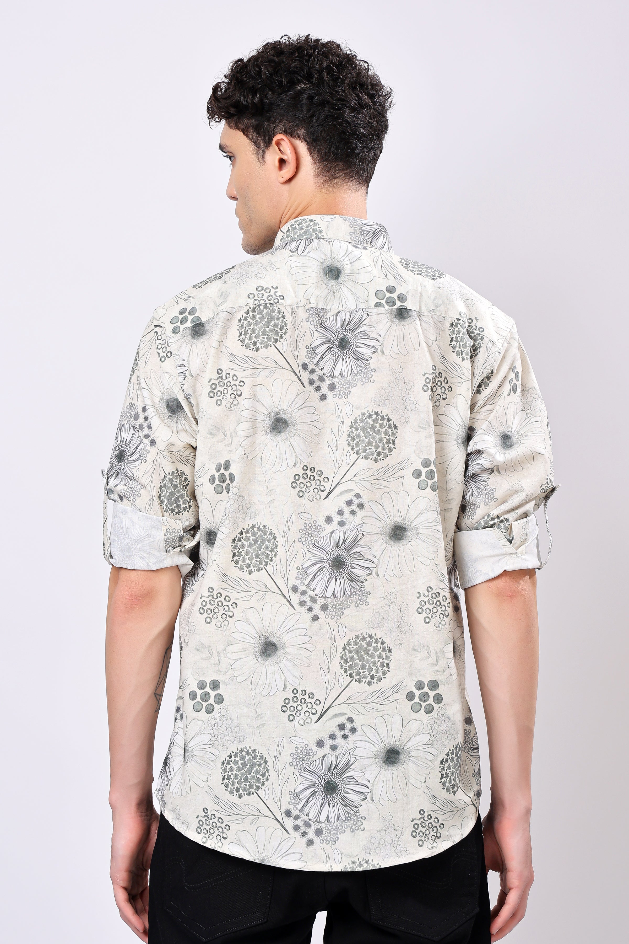 Stylox Flower Print Full Sleeve Casual Kurta