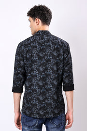 Stylox Full Sleeve Leaf Print Casual Shirt