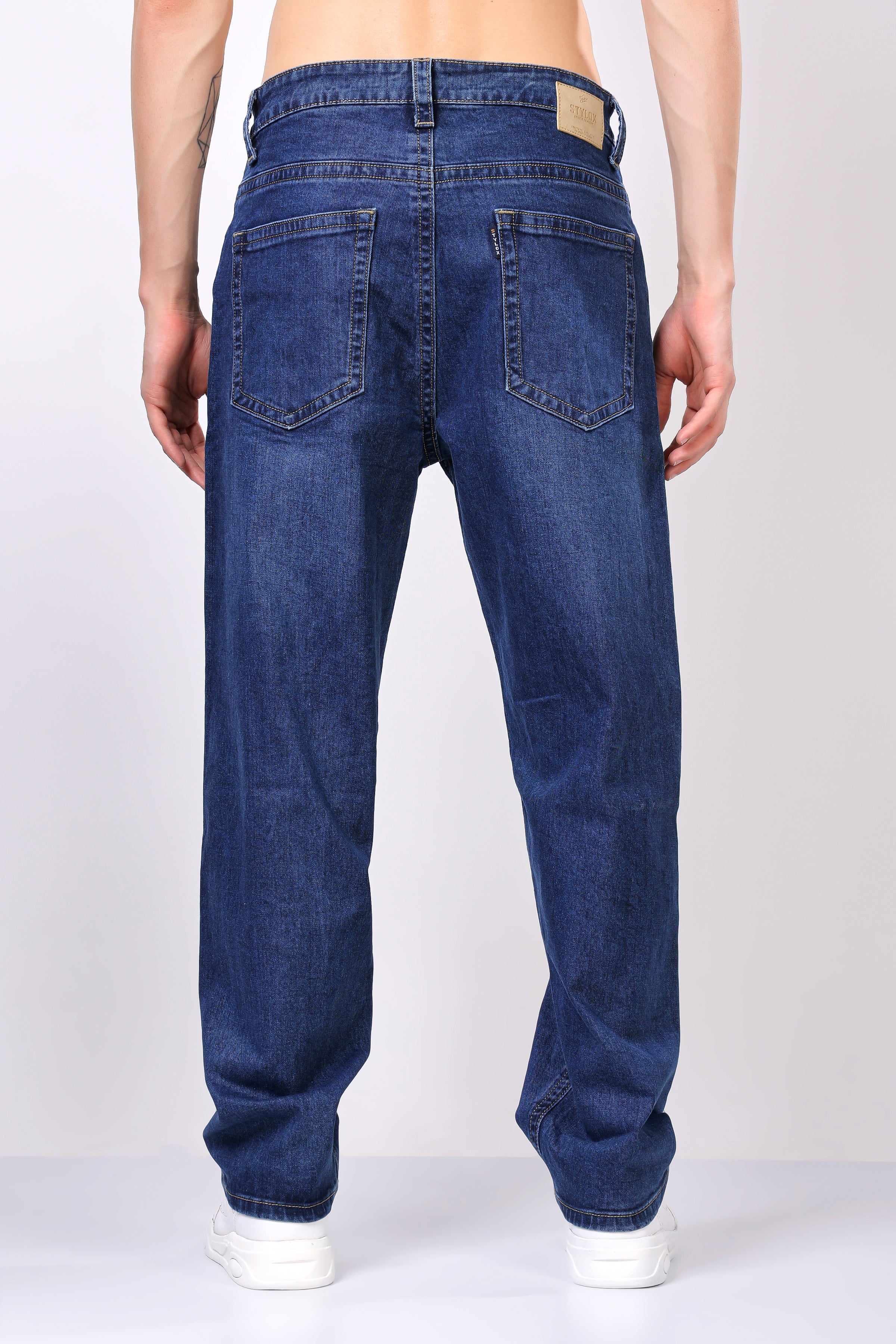 Stylox Men's Loose Fit Denim Jeans - Stylox