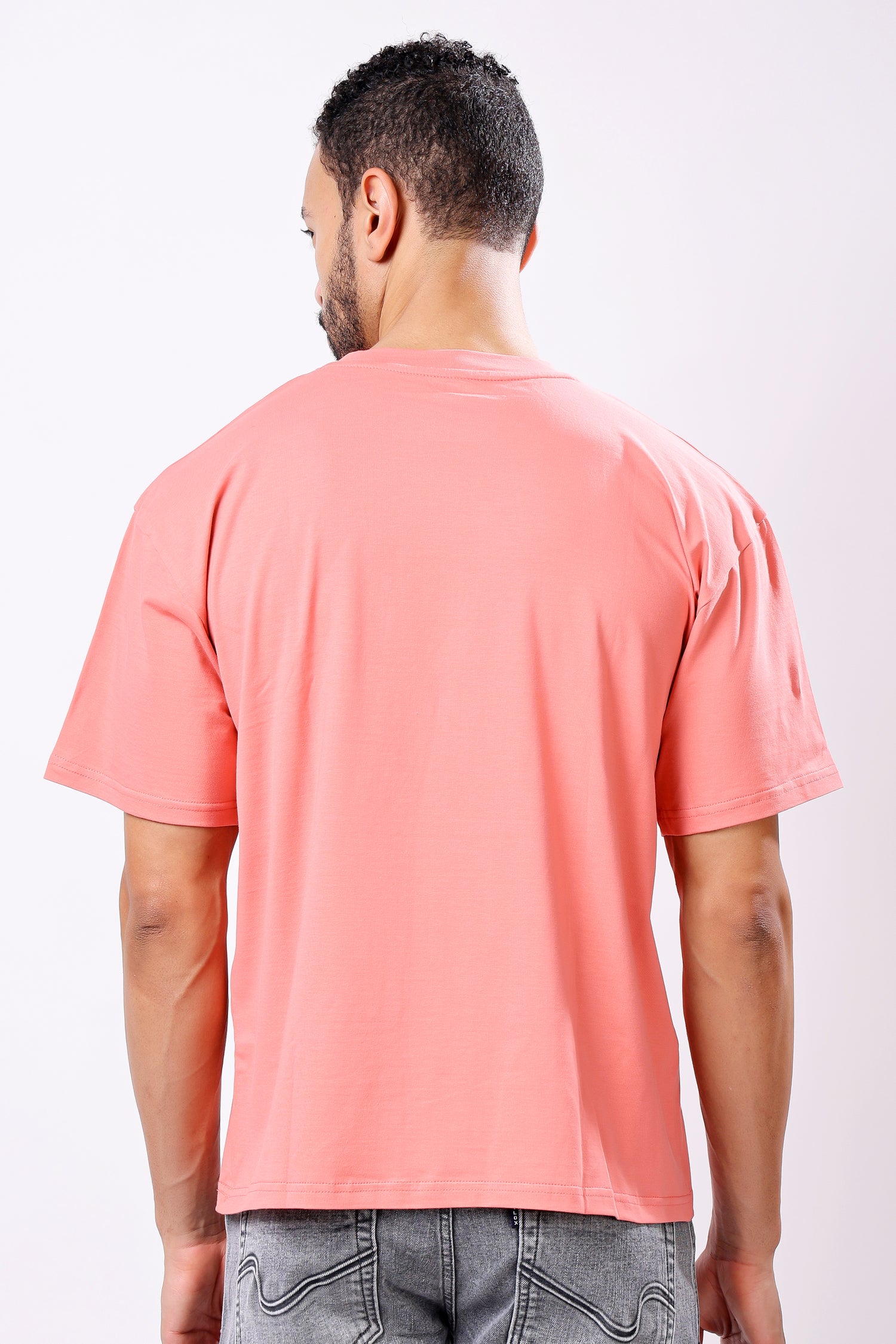 Stylox Men’s Drop Shoulder Round Neck Solid T-Shirt – Oversized Fit, Trendy &amp; Comfortable Casual Wear