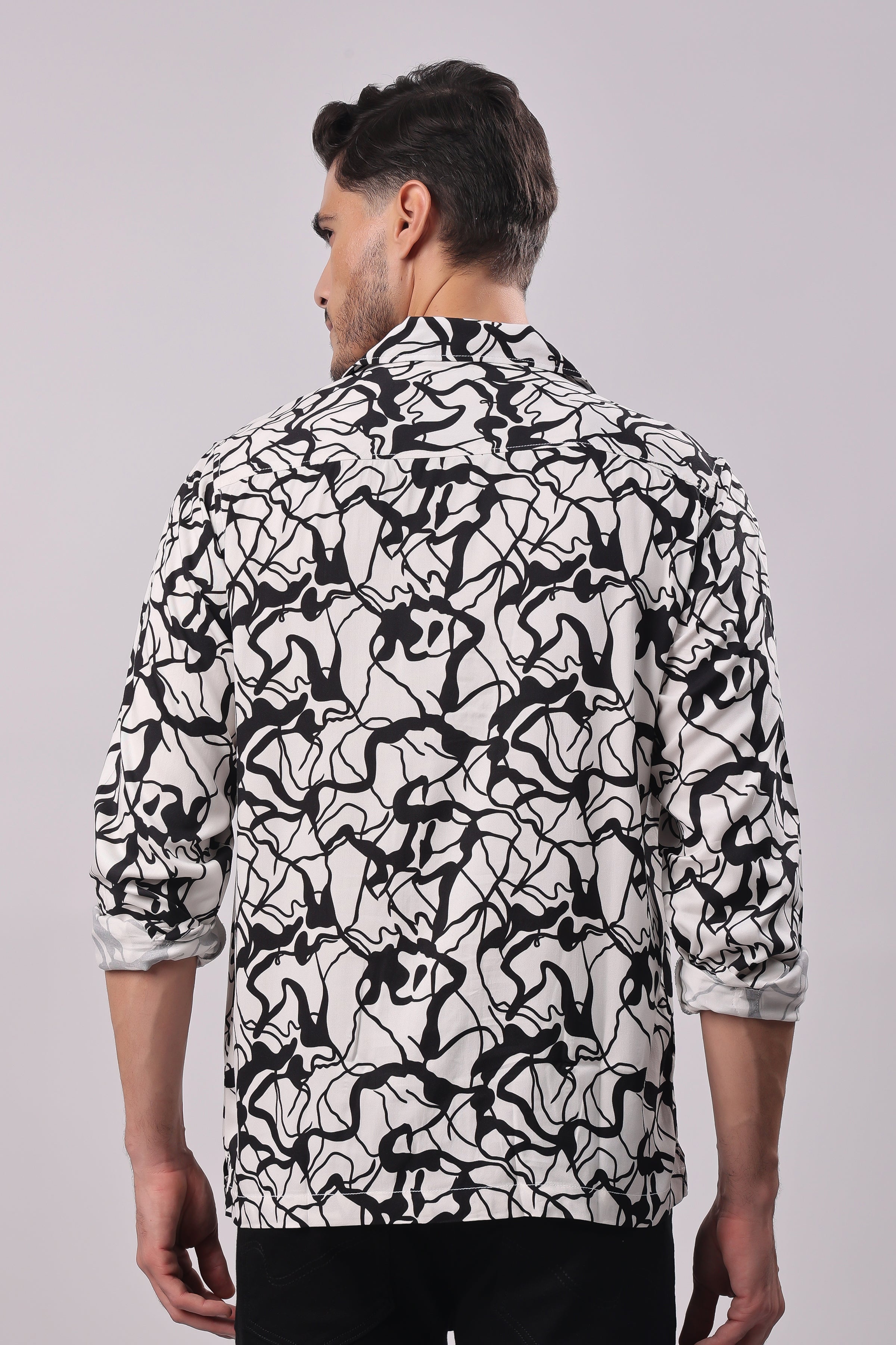 Stylox Mens Full Sleeve Printed Shirt - Stylox
