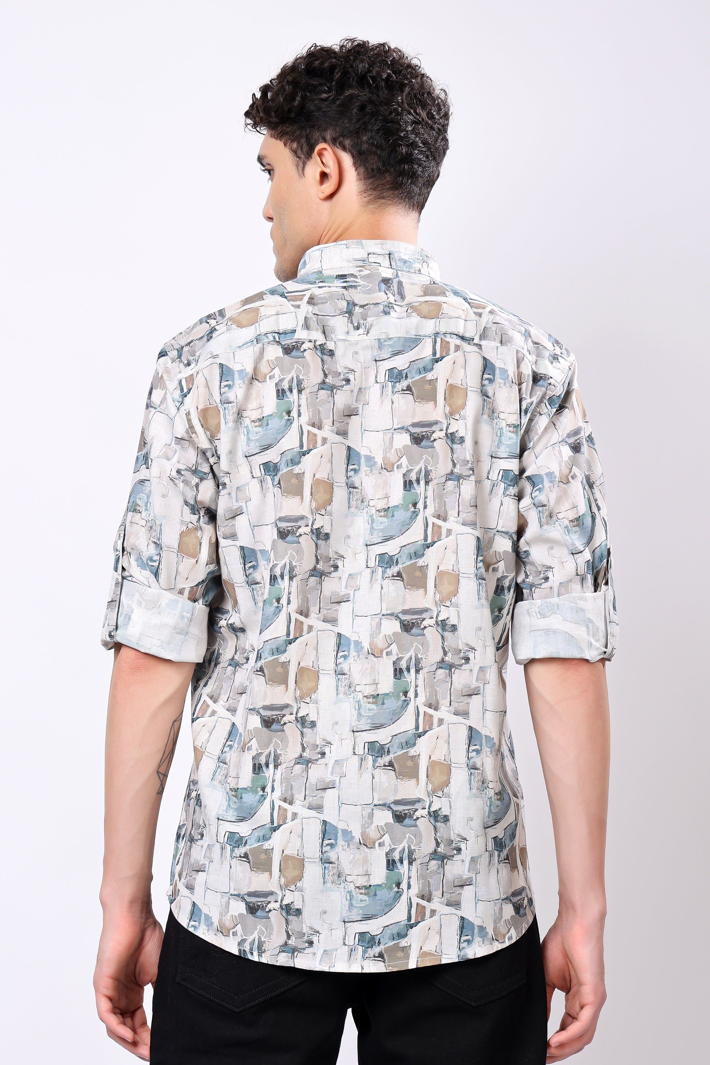 Stylox Printed Full Sleeve Casual Kurta For Men