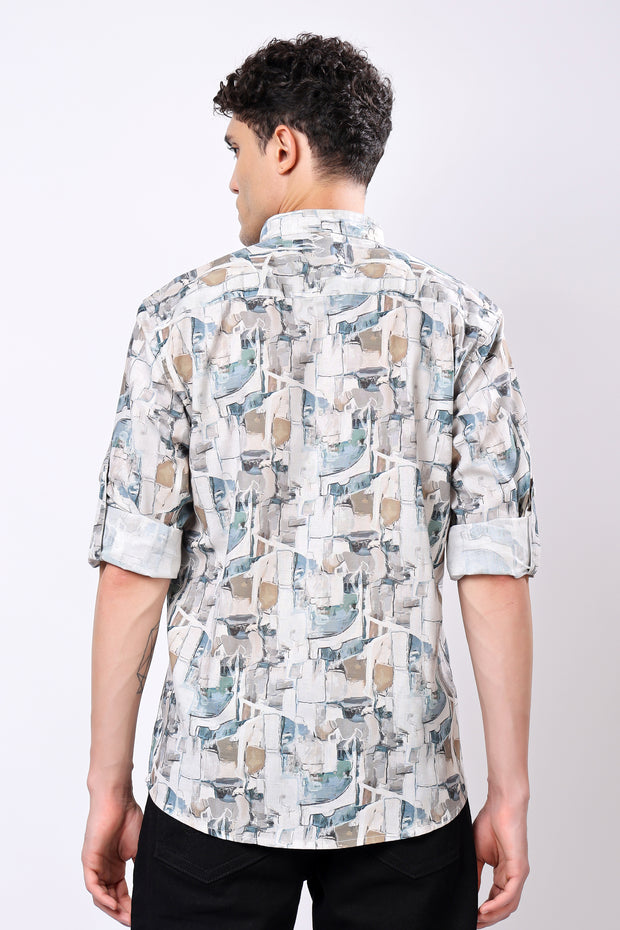 Stylox Printed Full Sleeve Casual Shirt For Men