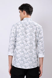 STYLOX FULL SLEEVE LEAF PRINT CASUAL SHIRT