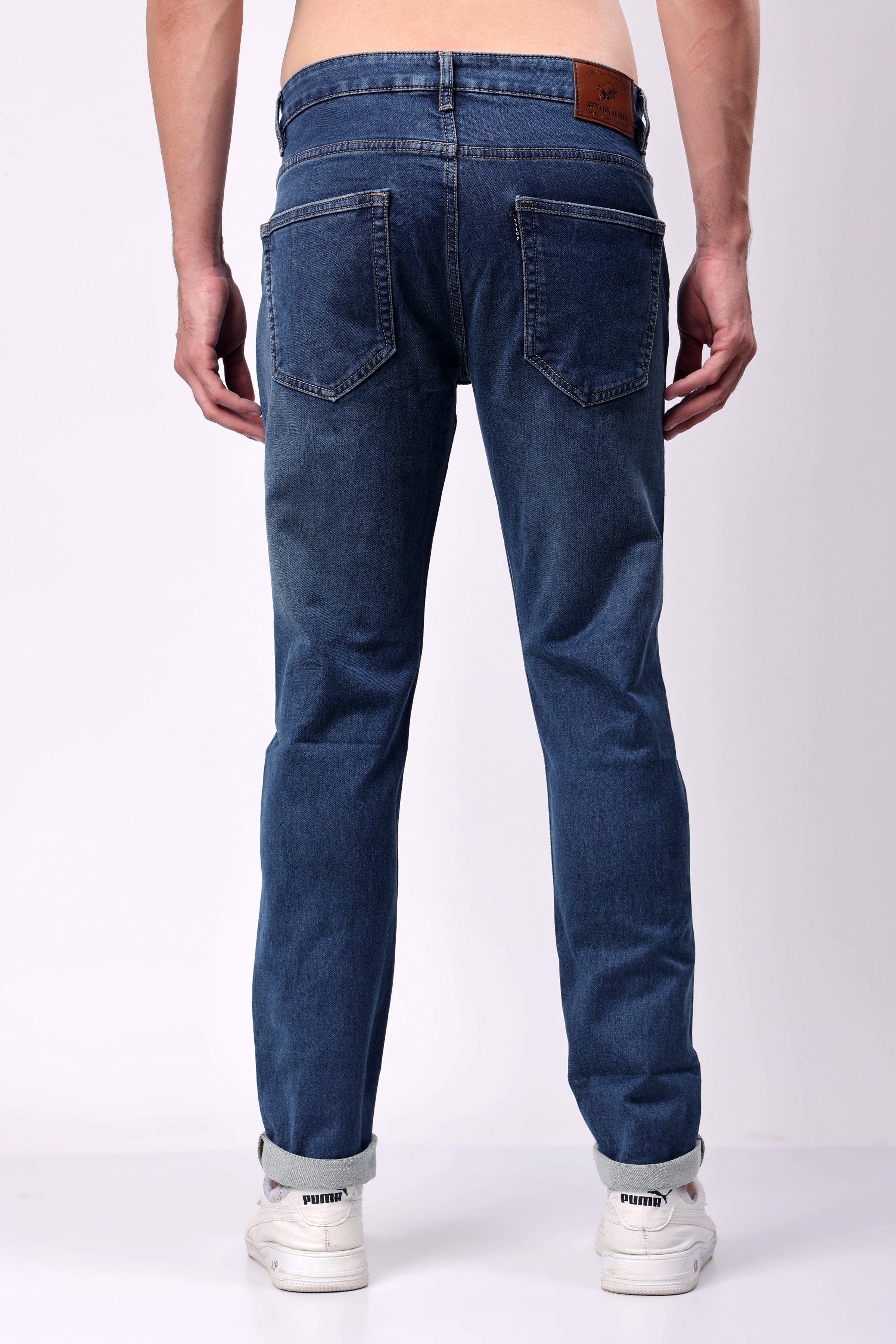 Stylox Men Slim Fit Jeans - Dark Blue,  - 5110-11128 - Stylox