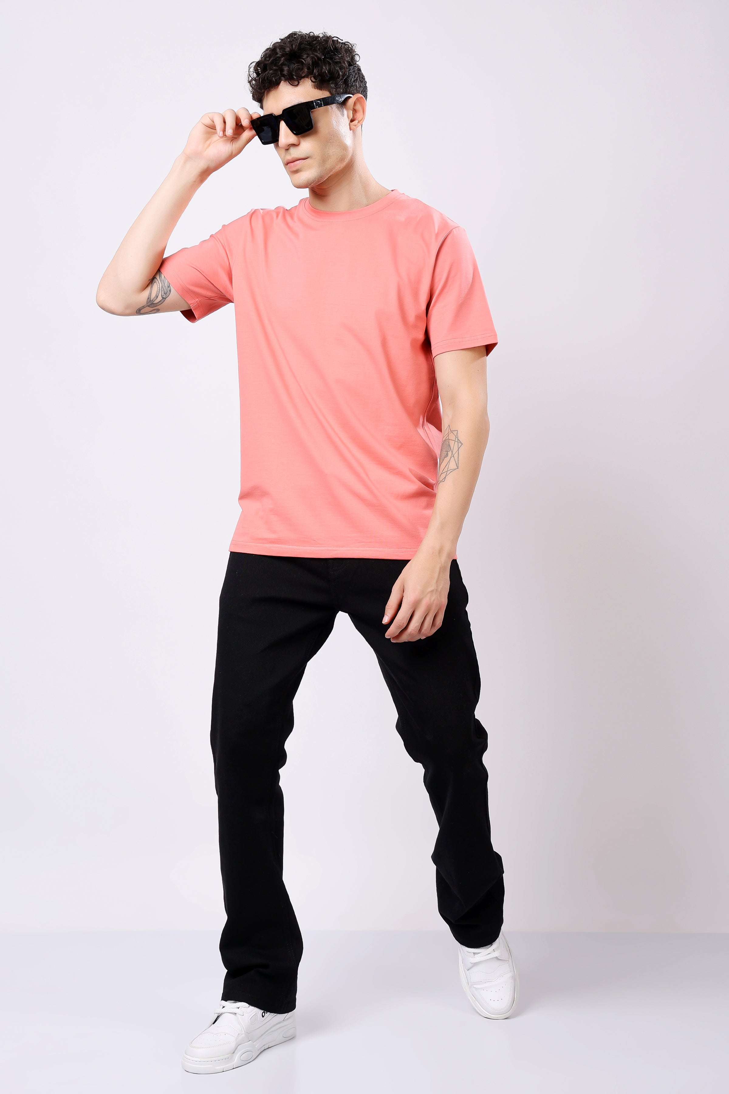 STYLOX Round Neck Solid T-Shirt - Stylox