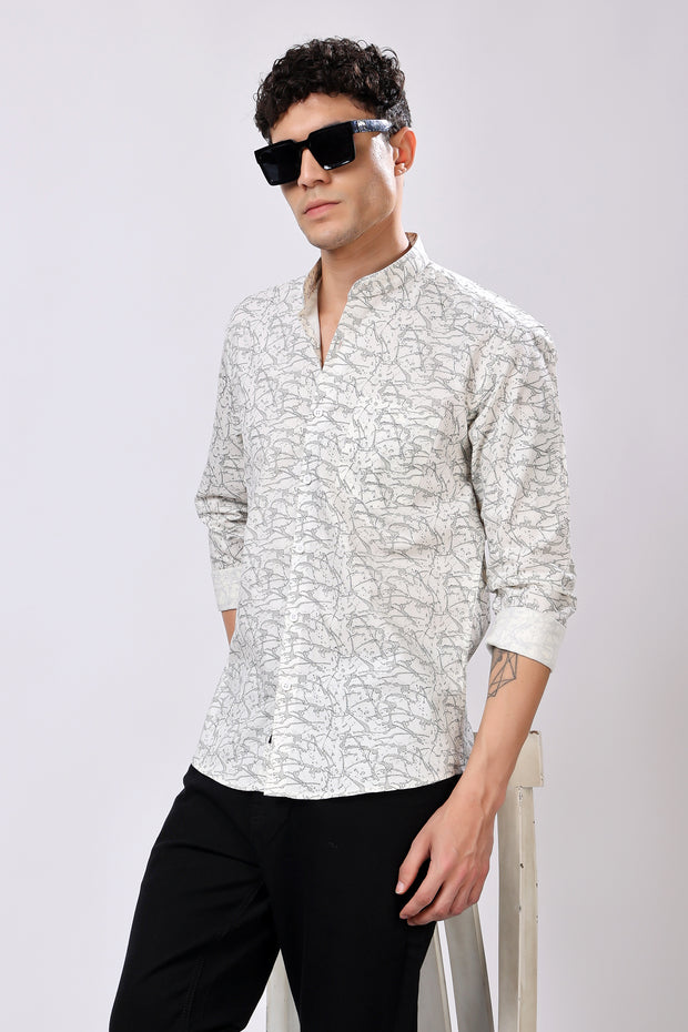 STYLOX FULL SLEEVE PRINTED CASUAL SHIRT