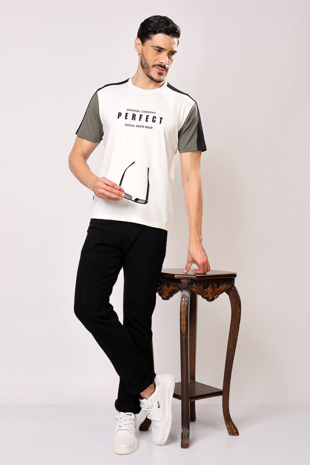 Stylox Men's Round Neck Casual Printed T-Shirt