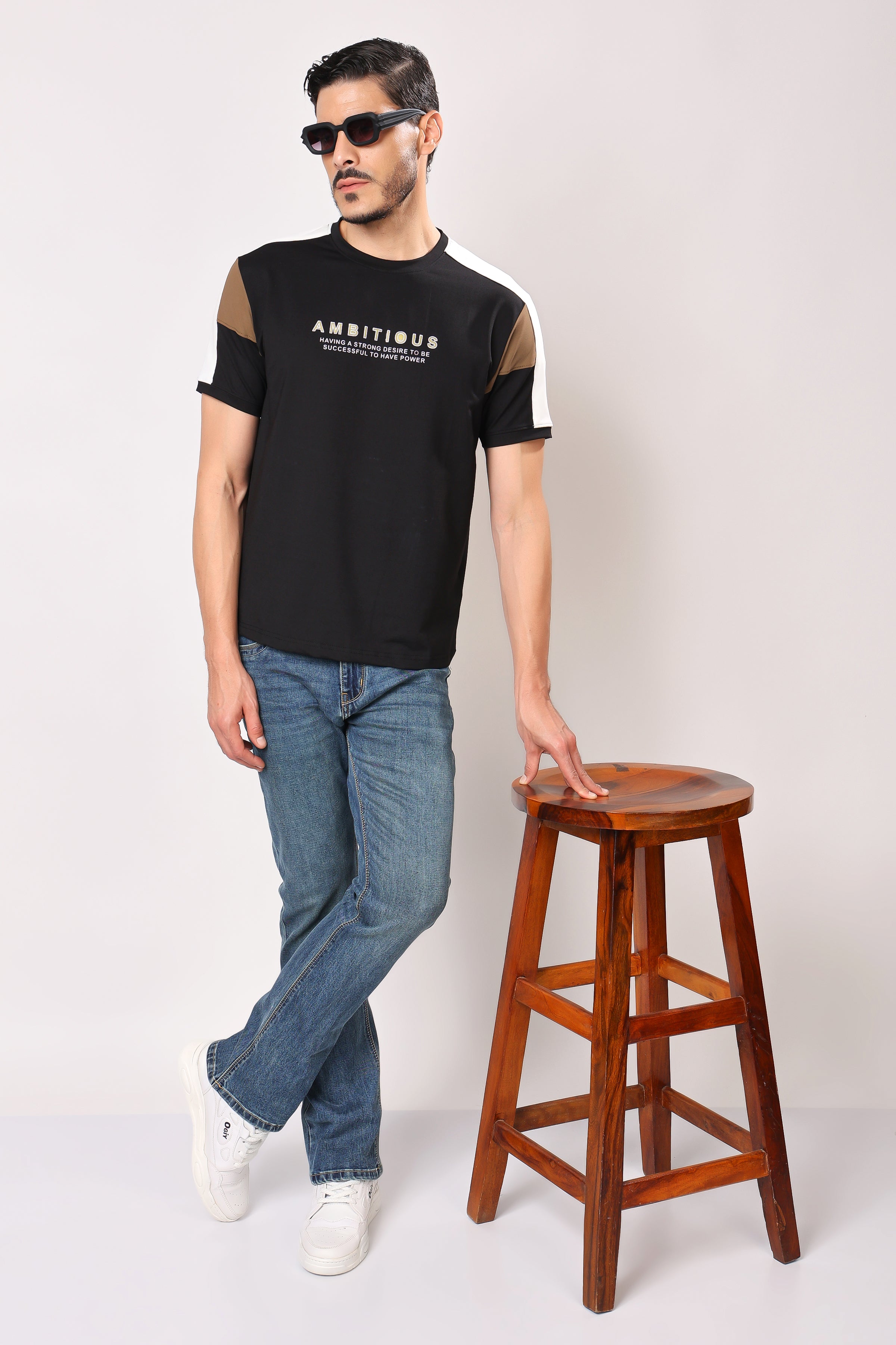 Stylox Men's Round Neck Casual Printed T-Shirt - Stylox