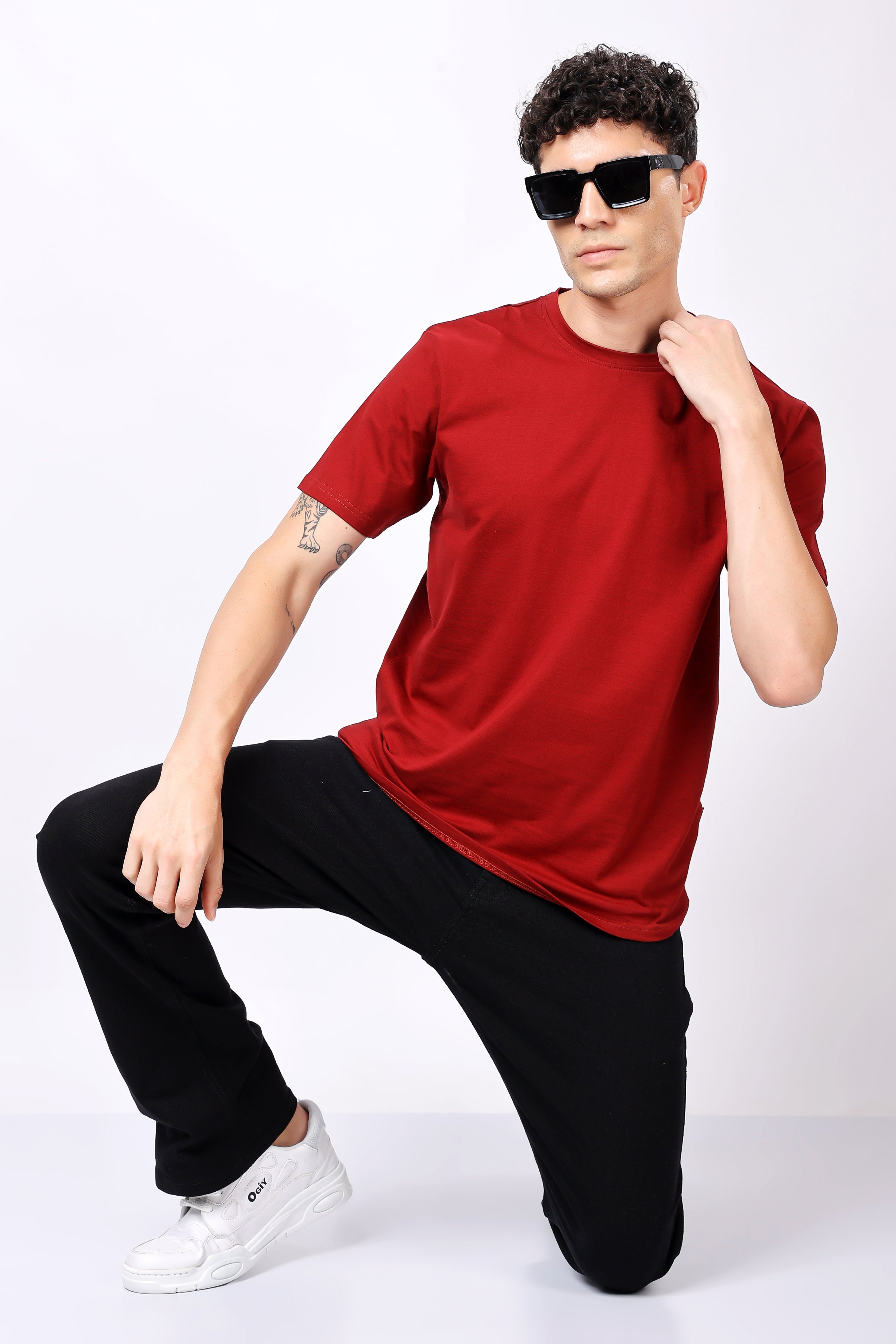 STYLOX Round Neck Solid T-Shirt - Stylox