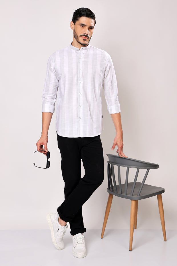 Stylox Men's Full Sleeve Casual Striped Shirt