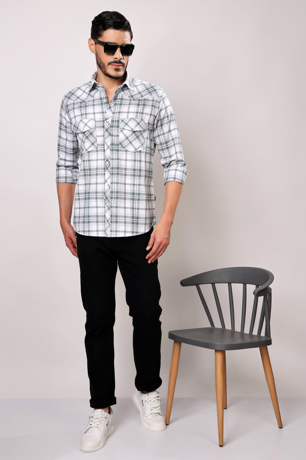 Stylox Men's Full Sleeve Casual Check Shirt
