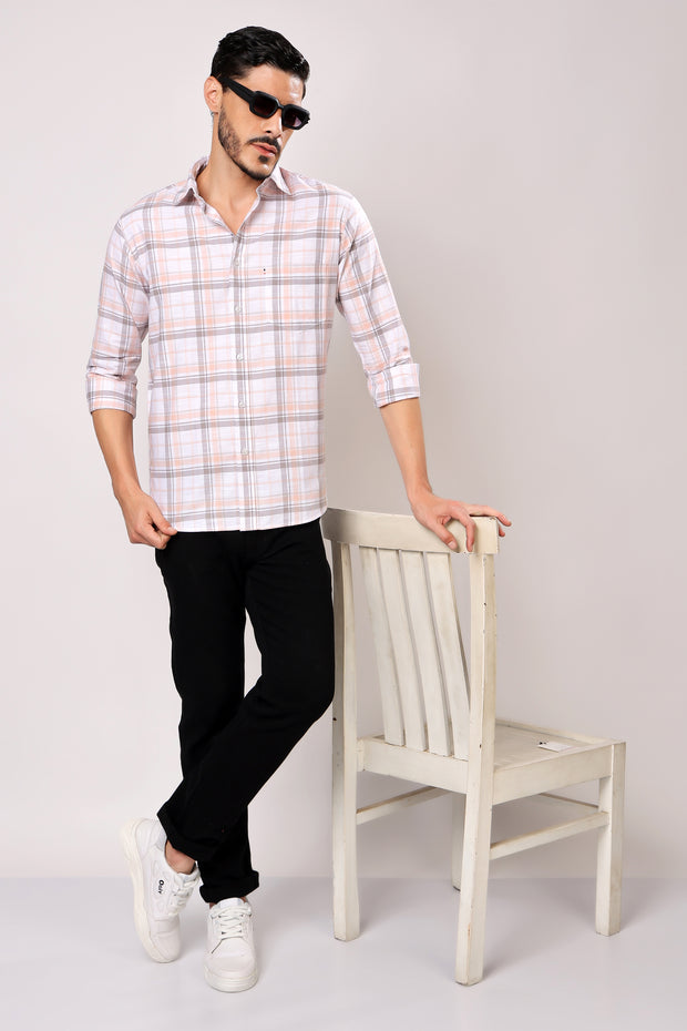 Stylox Men's Casual Full Sleeve Check Shirt