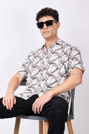 Stylox Half Sleeve Leaf Print Casual Shirt