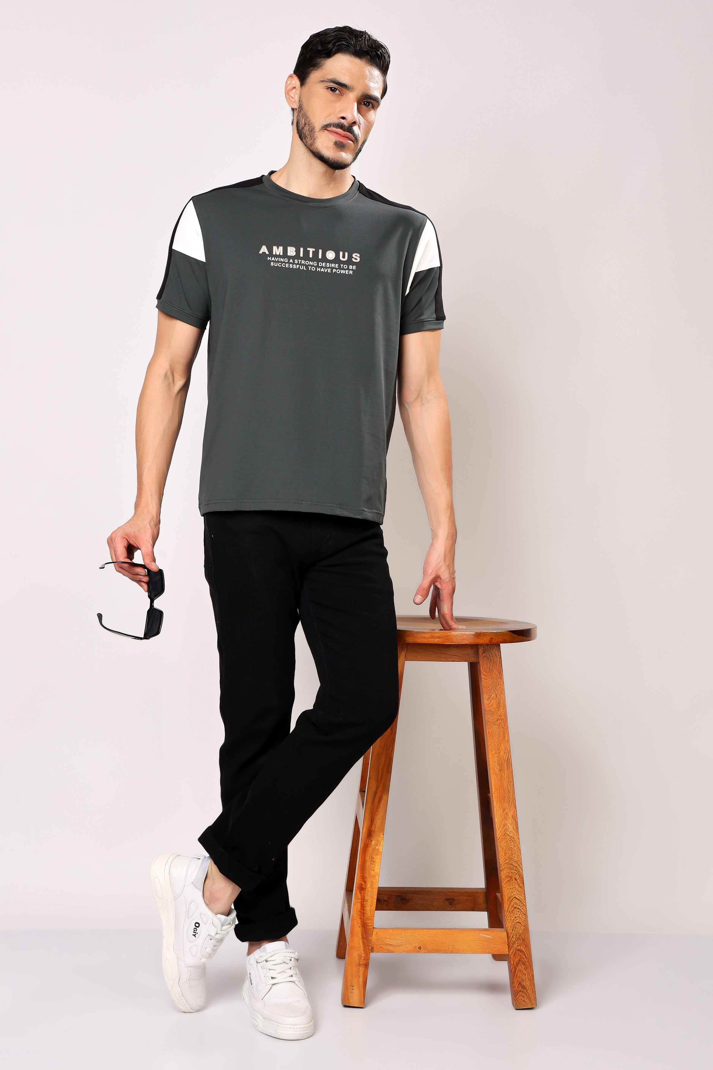 Stylox Men's Round Neck Casual Printed T-Shirt - Stylox