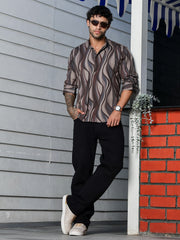 STYLOX ABSTRACT PRINT FULL SLEEVE CASUAL SHIRT