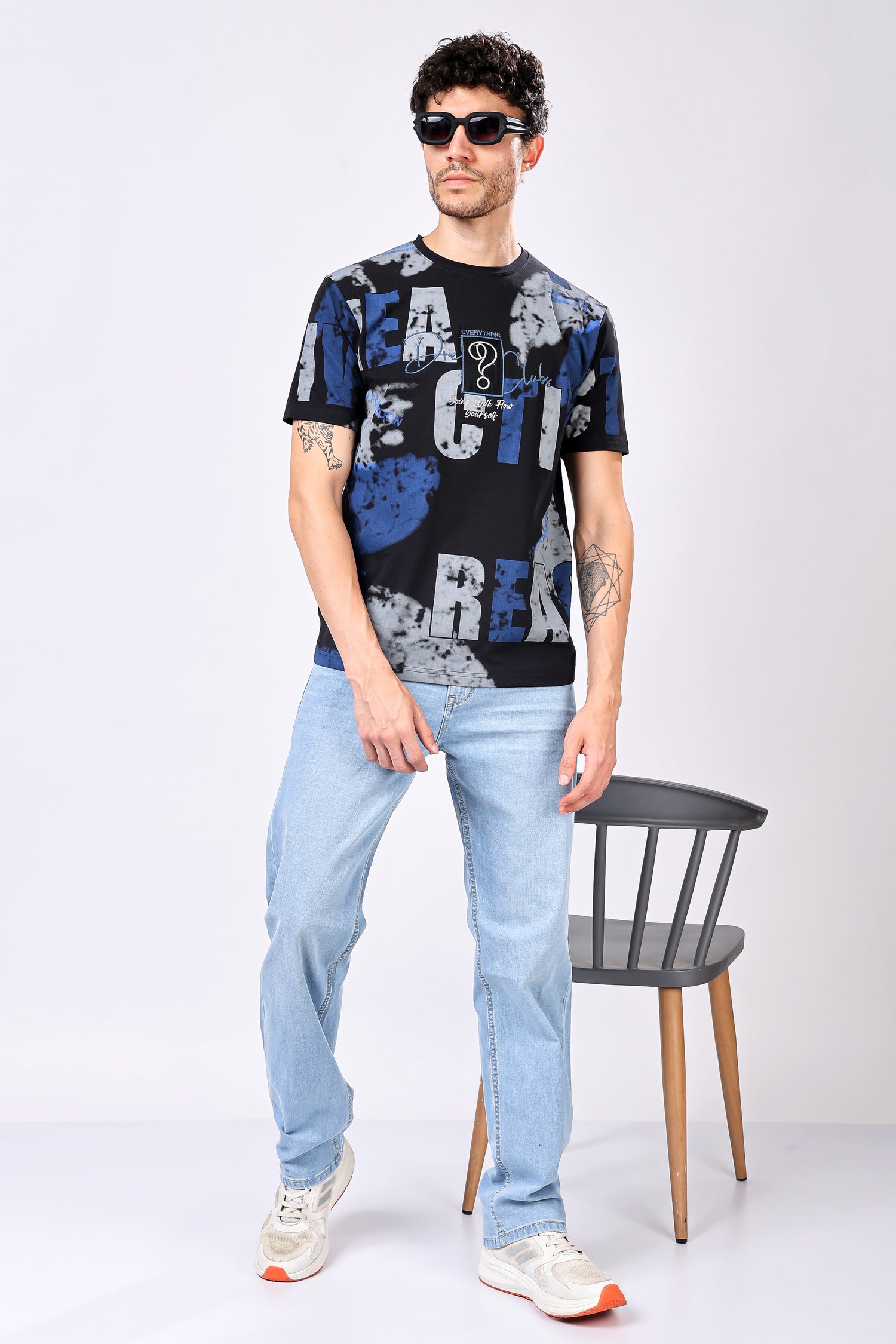 Stylox Men’s Regular Fit Round Neck Half Sleeve Printed T-Shirt | Casual Cotton Graphic Tee for Daily Wear