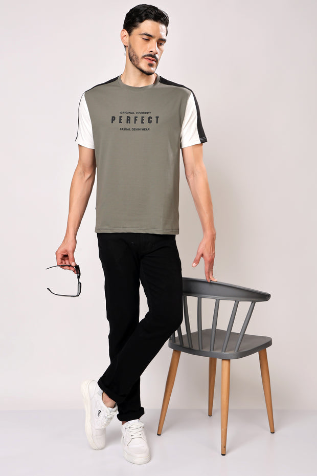 Stylox Men's Round Neck Casual Printed T-Shirt