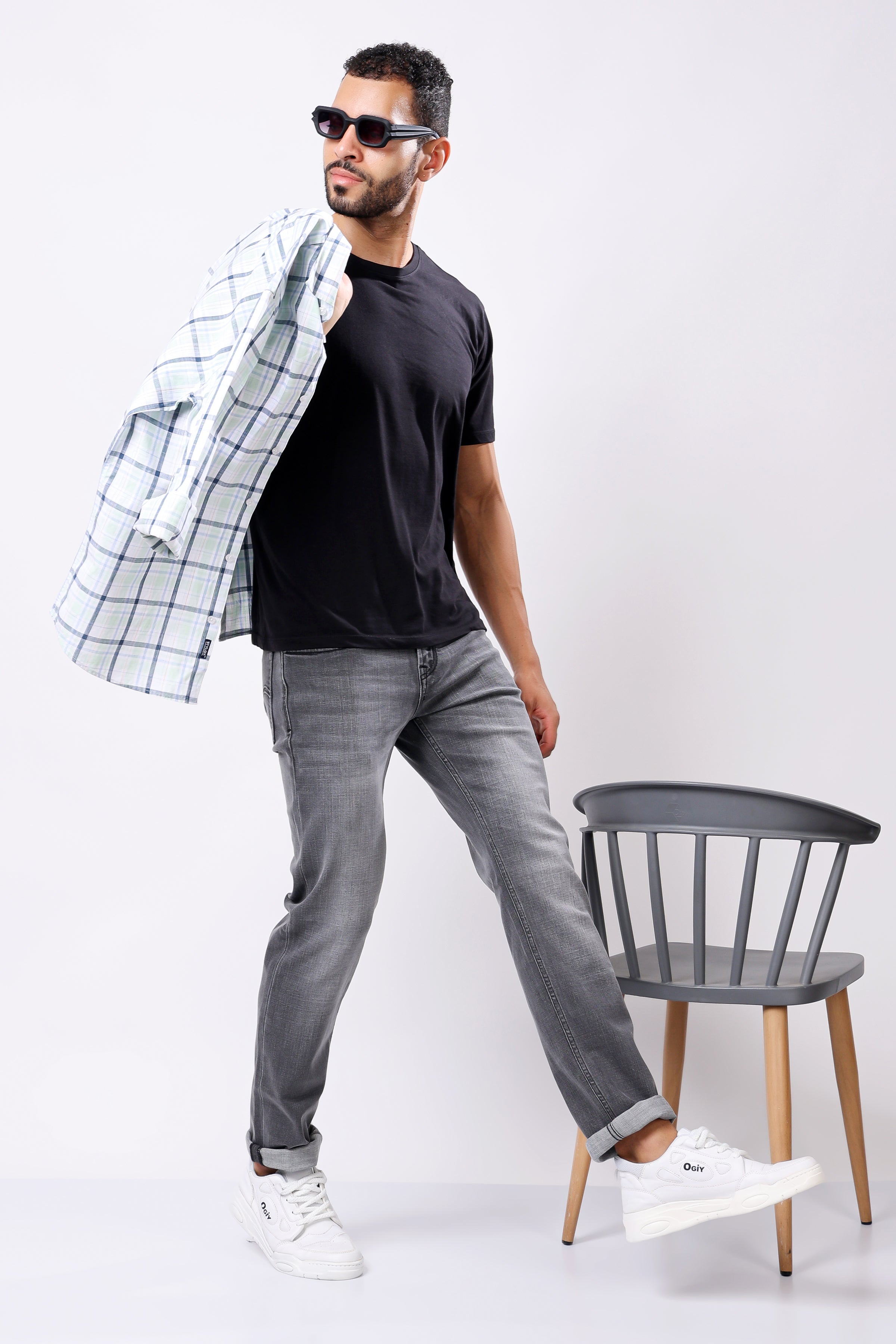 Stylox Comfort Fit Jeans for Men's | Grey, Dark Grey & Mid Grey |