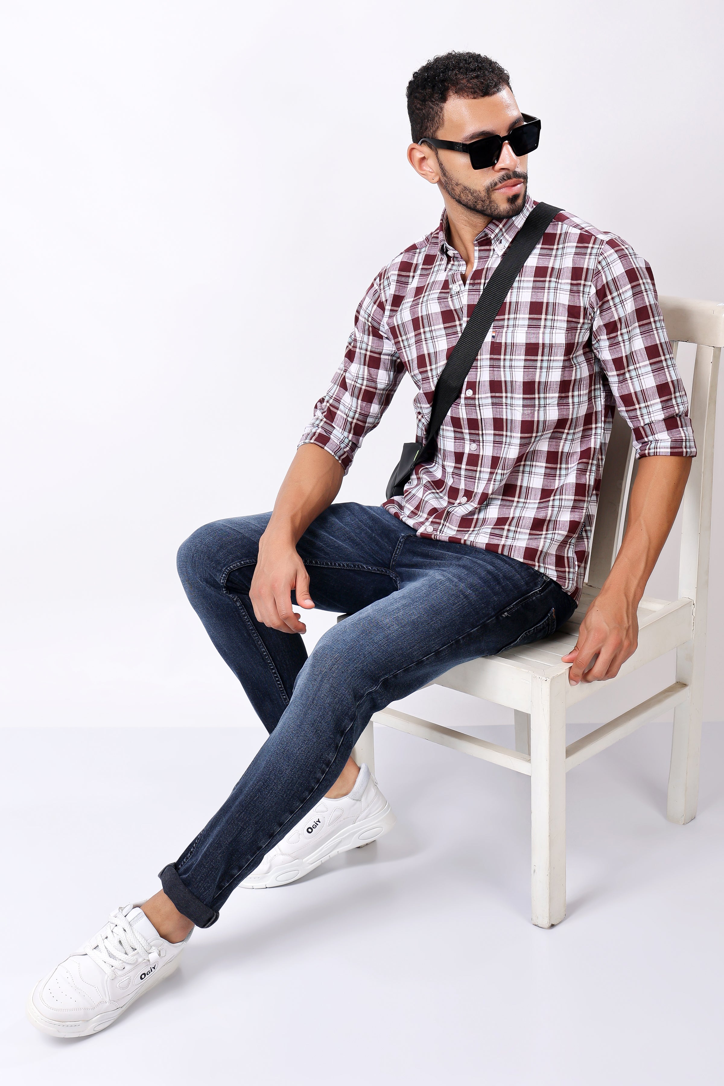 Stylox Full Sleeve Casual Check Shirt For Men - Stylox