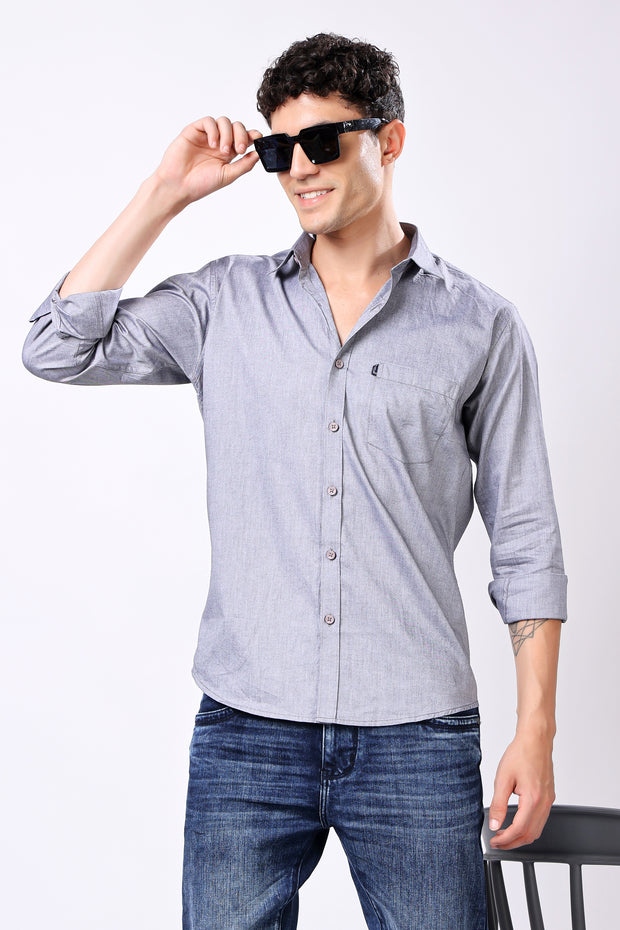 STYLOX FULL SLEEVE SOLID SHIRT FOR MEN