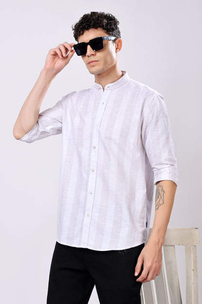 Stylox White Stripes Casual Shirt For Men