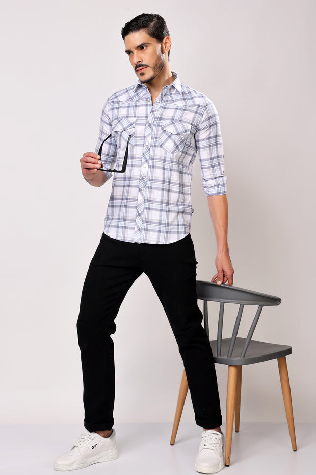 Stylox Men's Full Sleeve Casual Check Shirt
