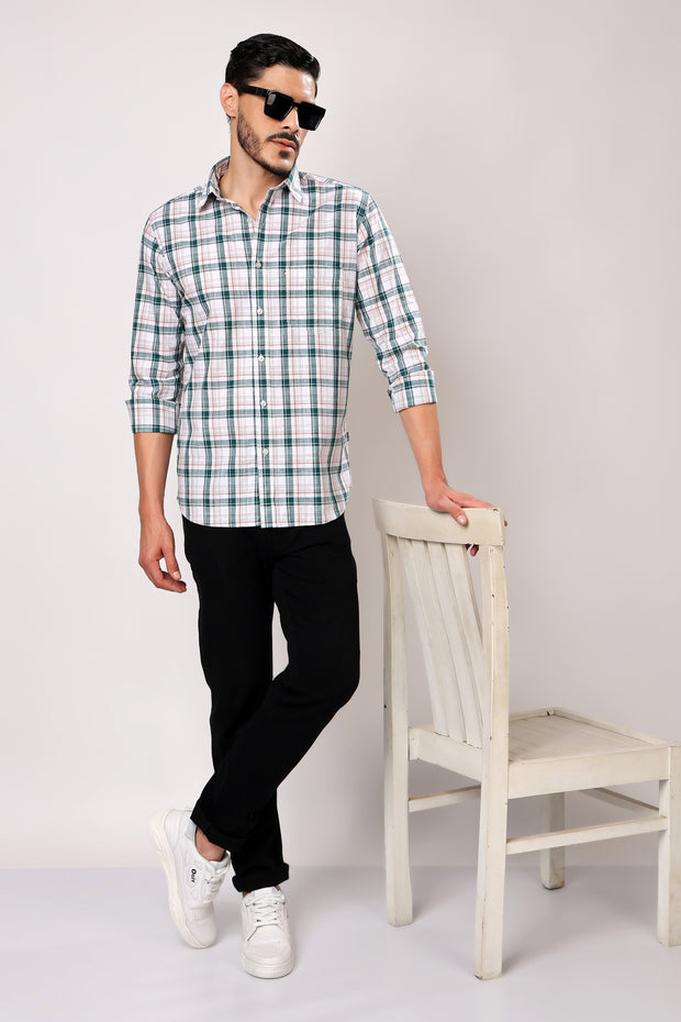 Stylox Men's Casual Full Sleeve Check Shirt