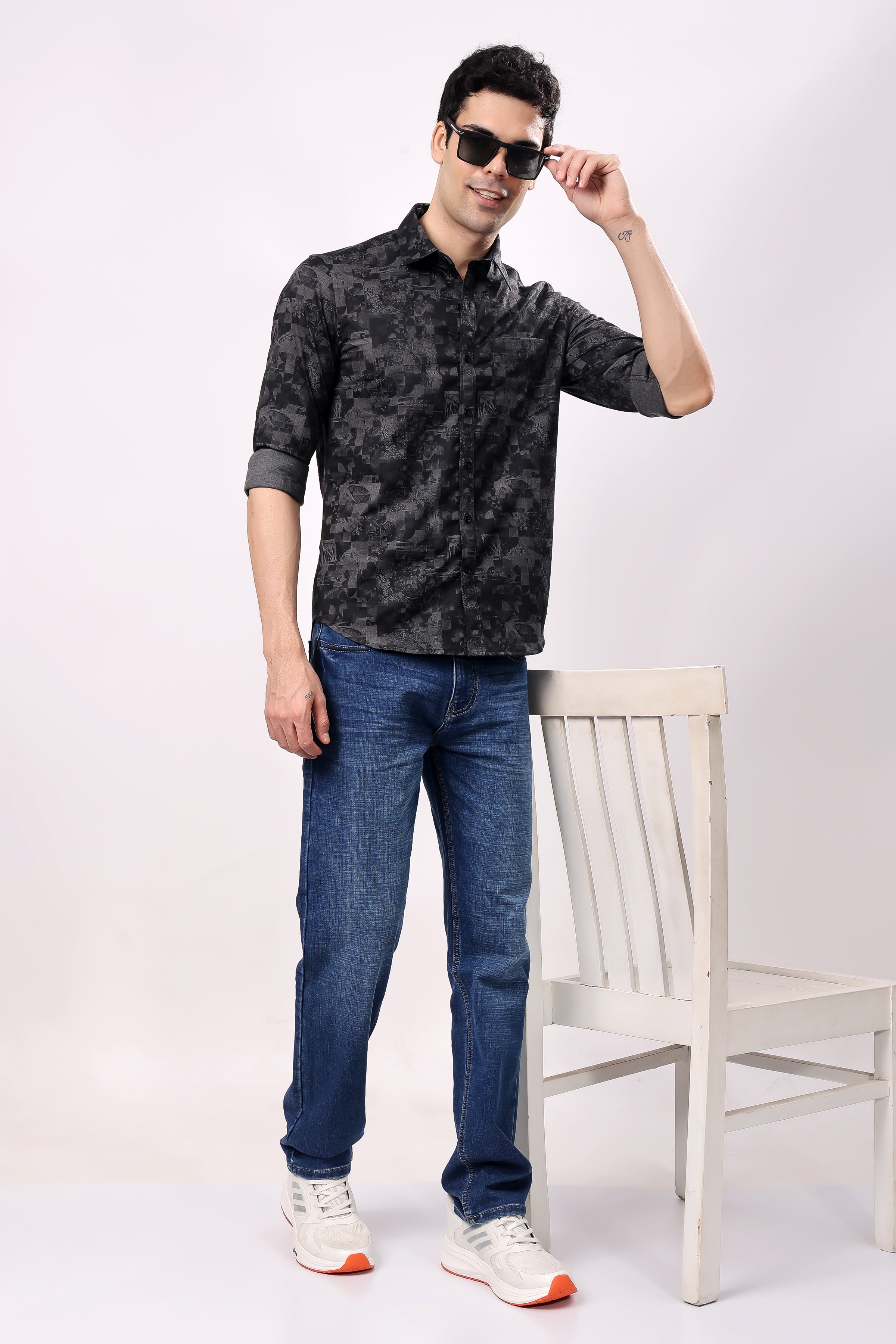 Stylox Mens Full Sleeve Print Shirt - Stylox