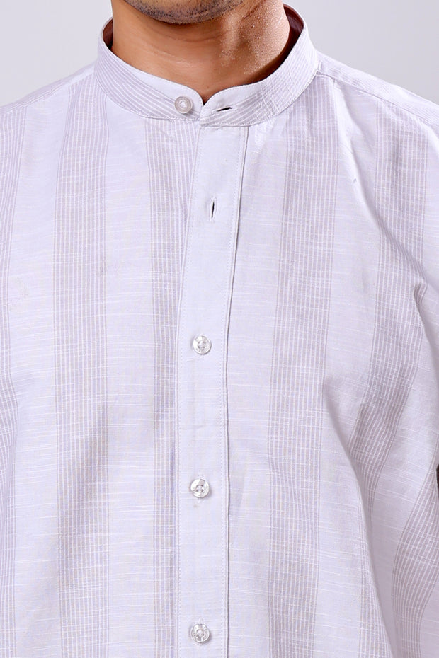 Stylox White Stripes Casual Shirt For Men